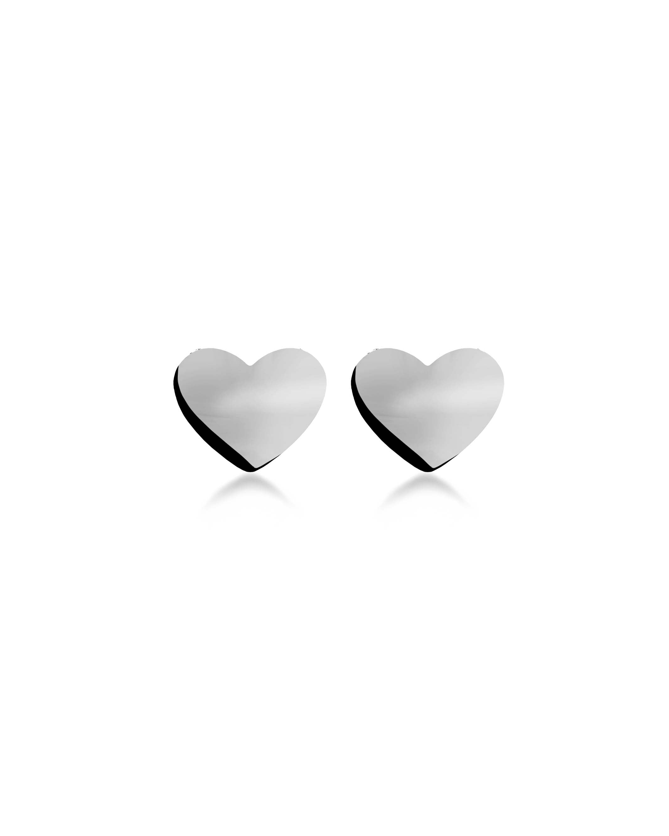 Pure Heart Studs Silver EdbladNZ