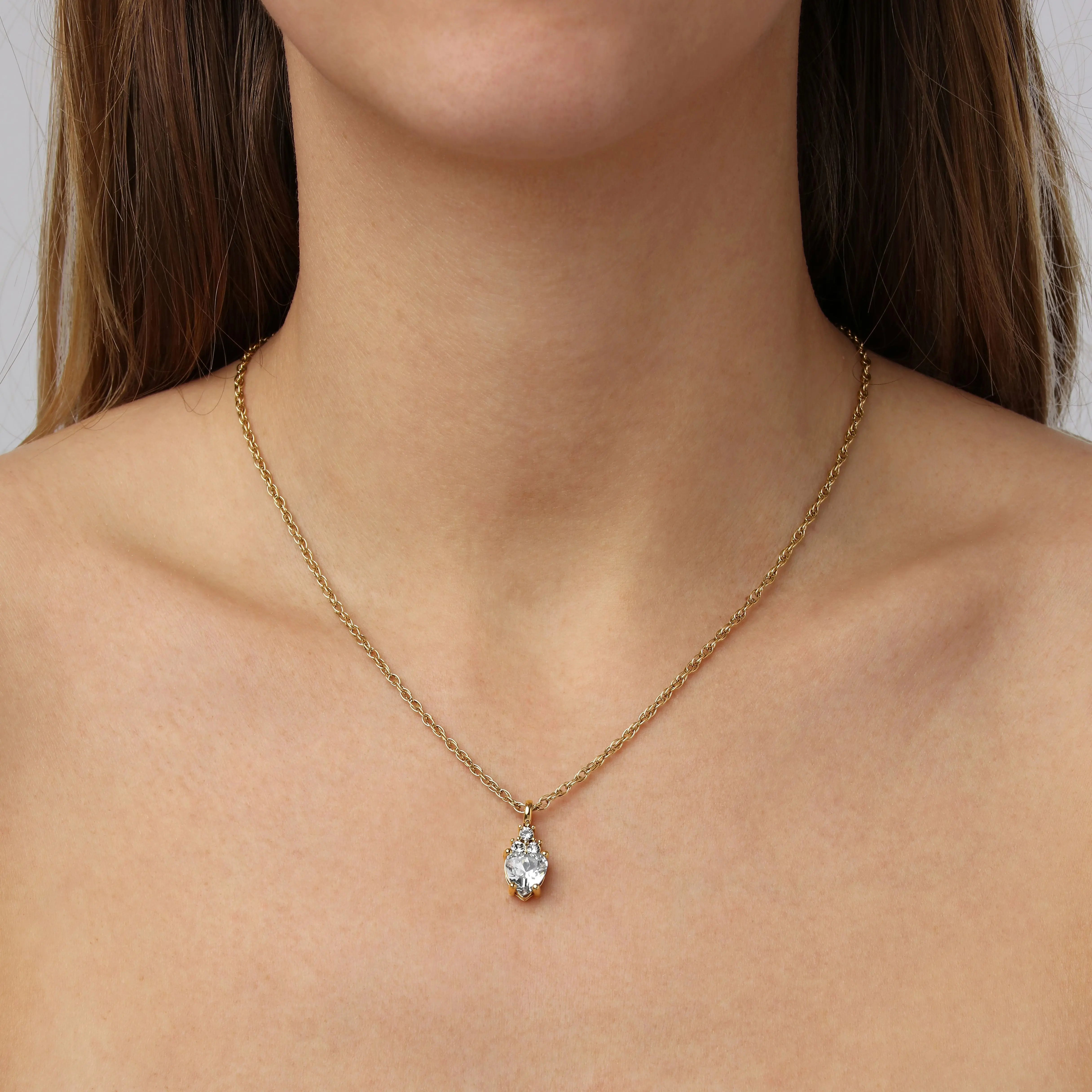 Spira Gold Pendant Necklace, Crystal Dyrberg/Kern NZ