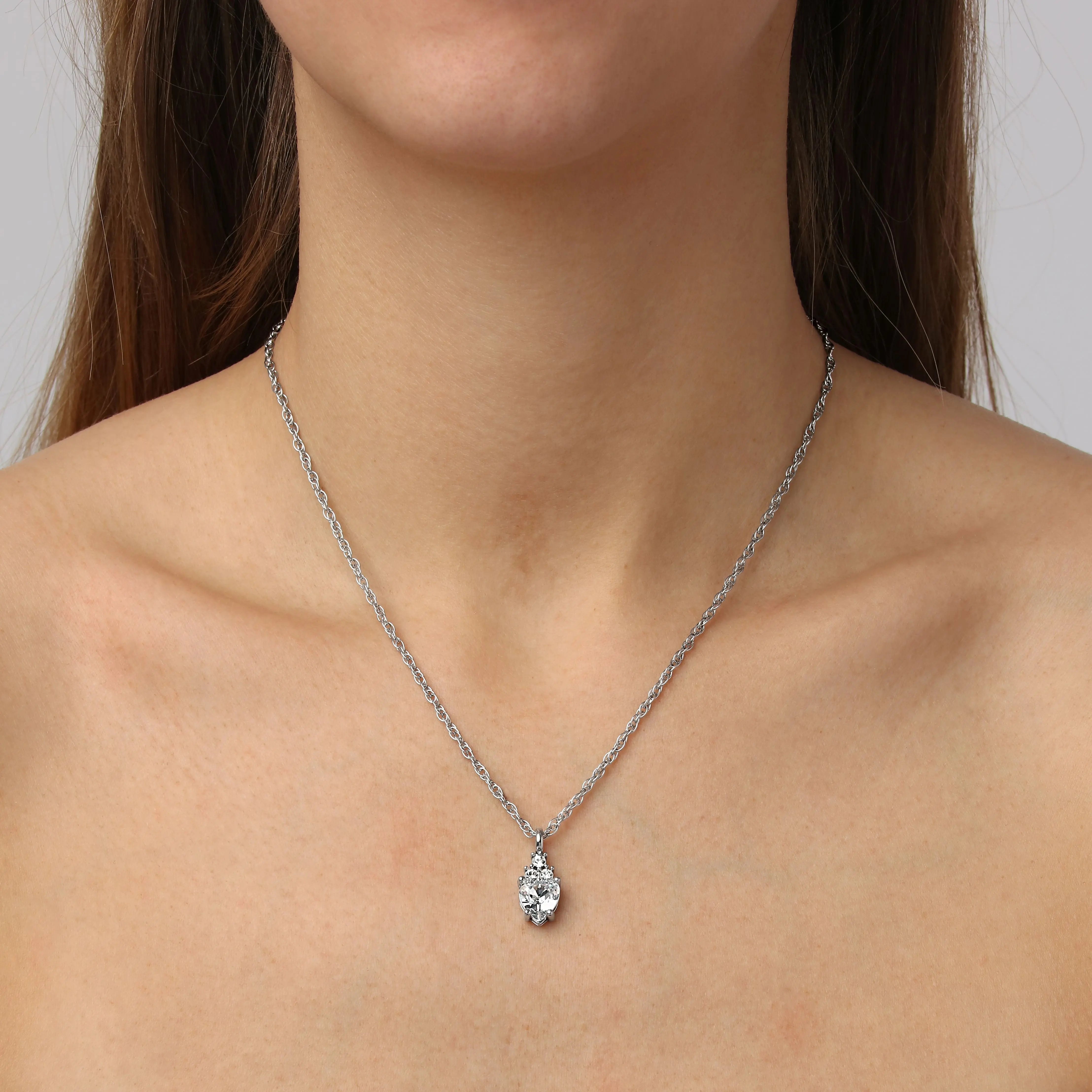 Spira Shiny Silver Pendant Necklace, Crystal Dyrberg/Kern NZ