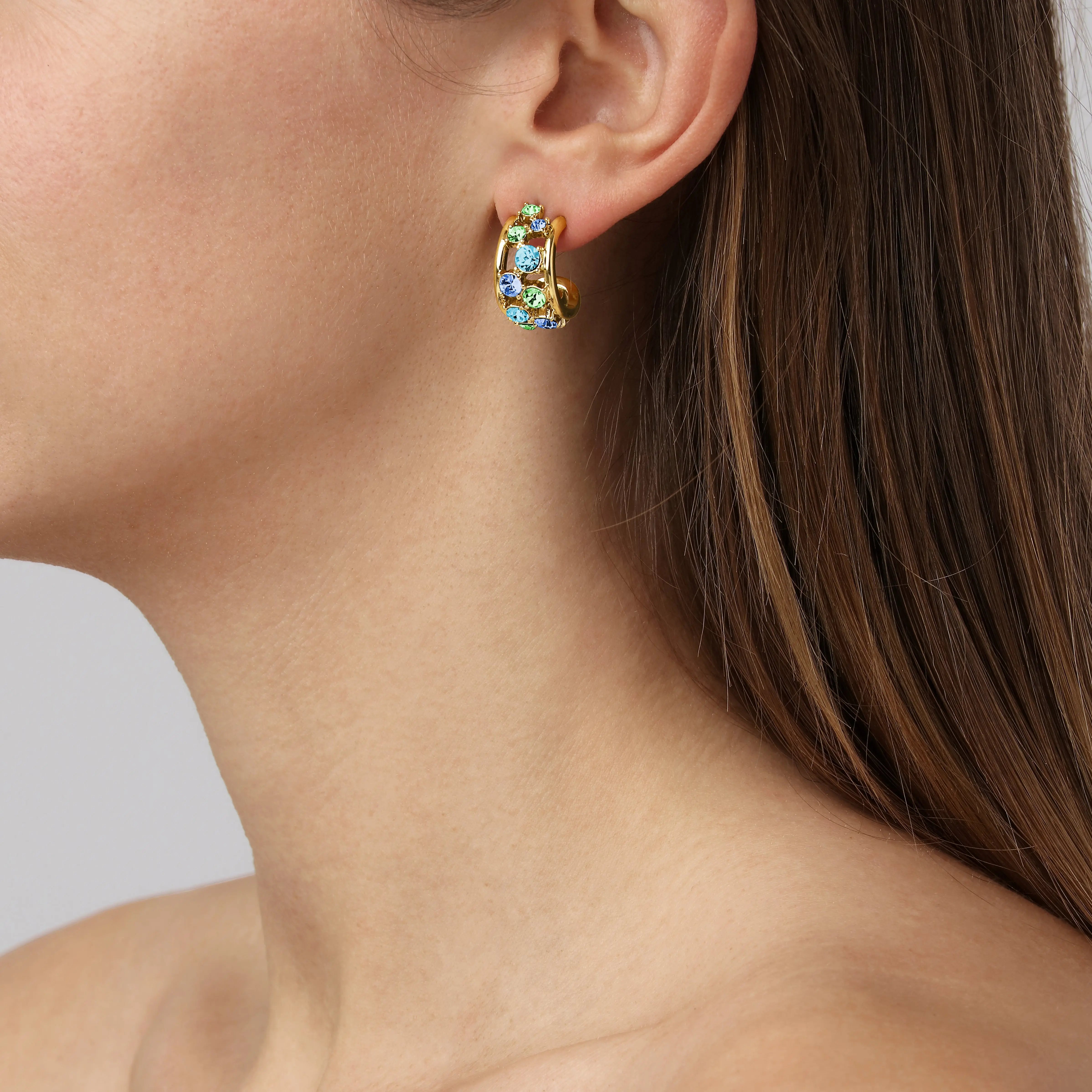 Astor Gold Hoop Earrings, Aqua Dyrberg/Kern NZ
