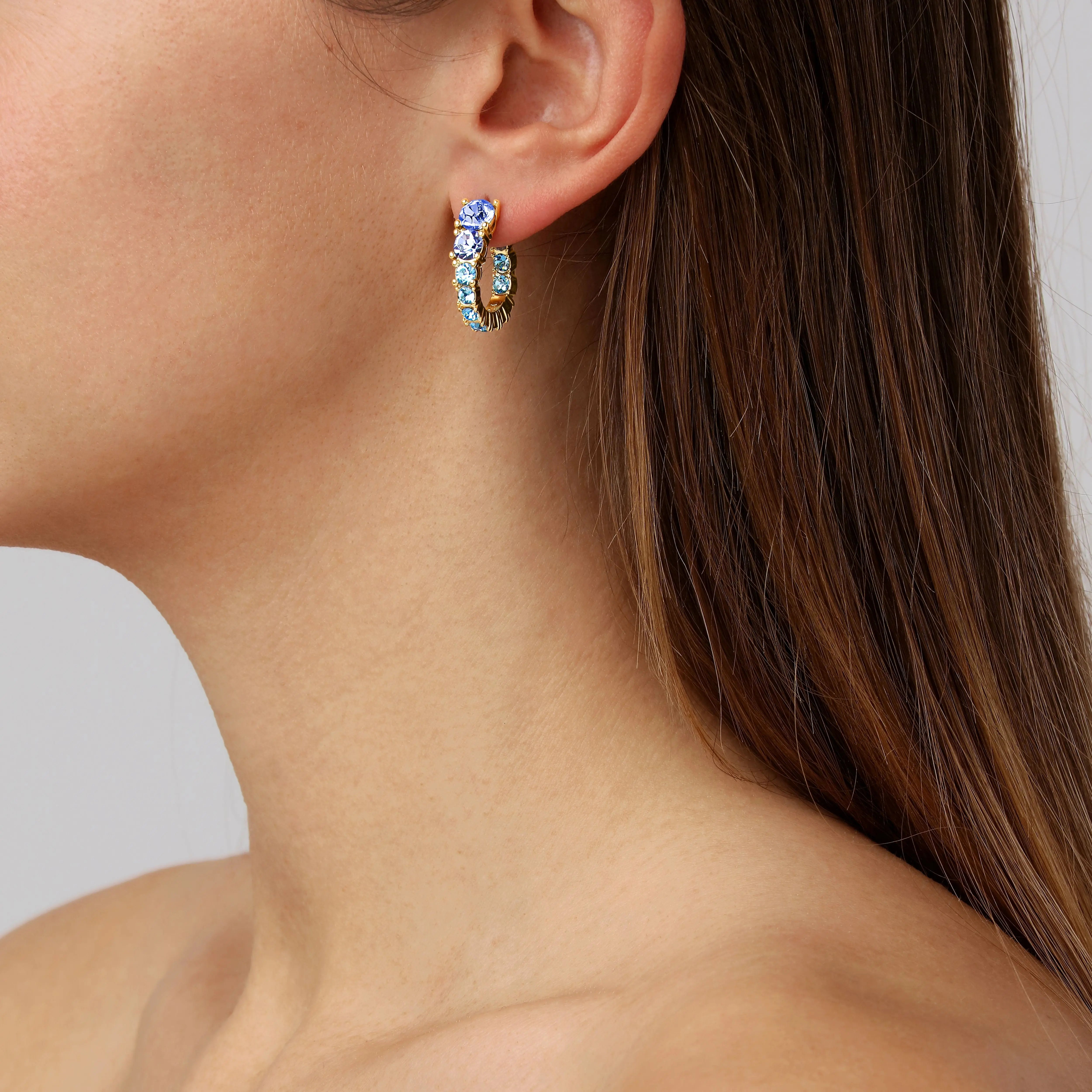 Kolos Gold Hoop Earrings, Aqua Dyrberg/Kern NZ