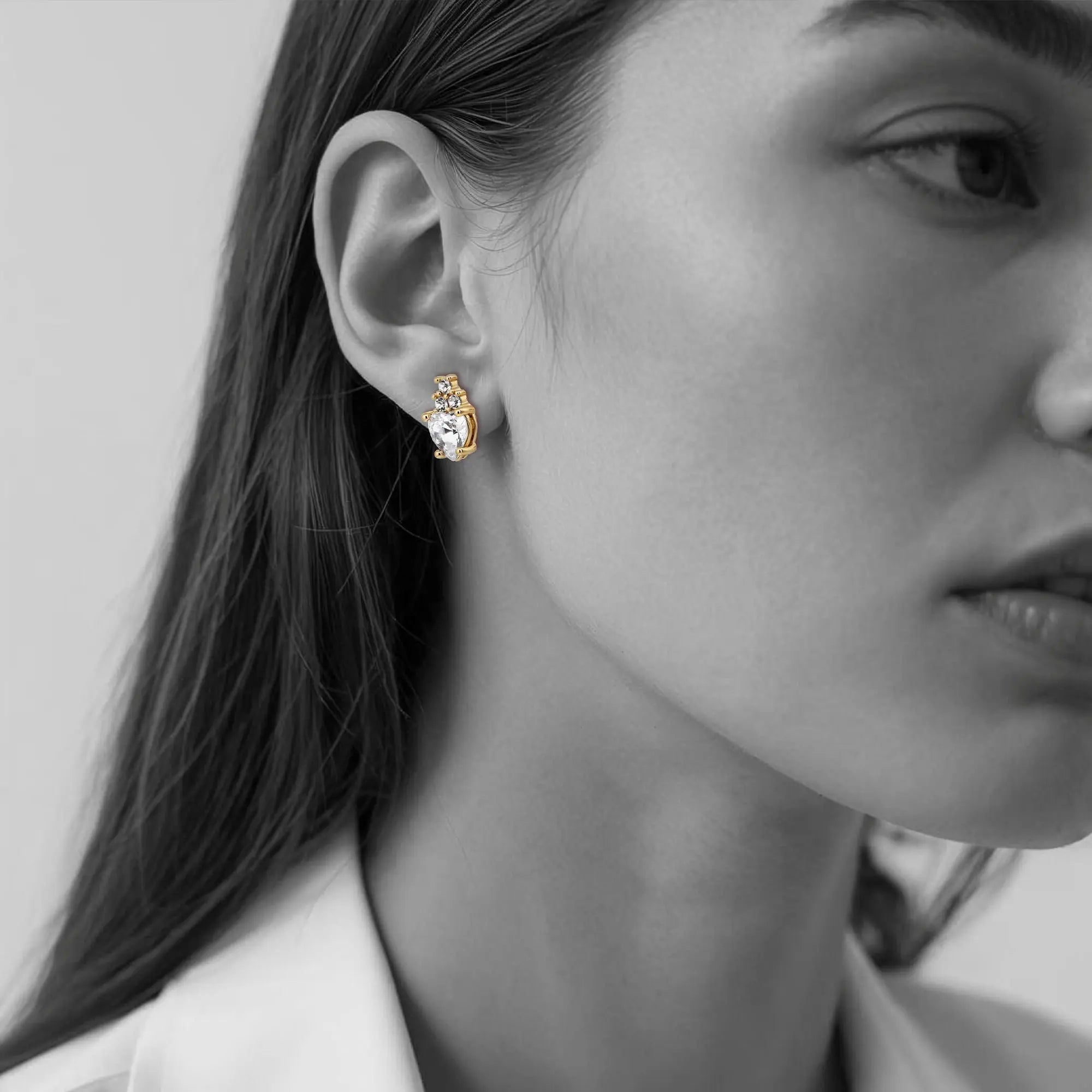 Havoc Gold Earrings, Crystal Dyrberg/Kern NZ