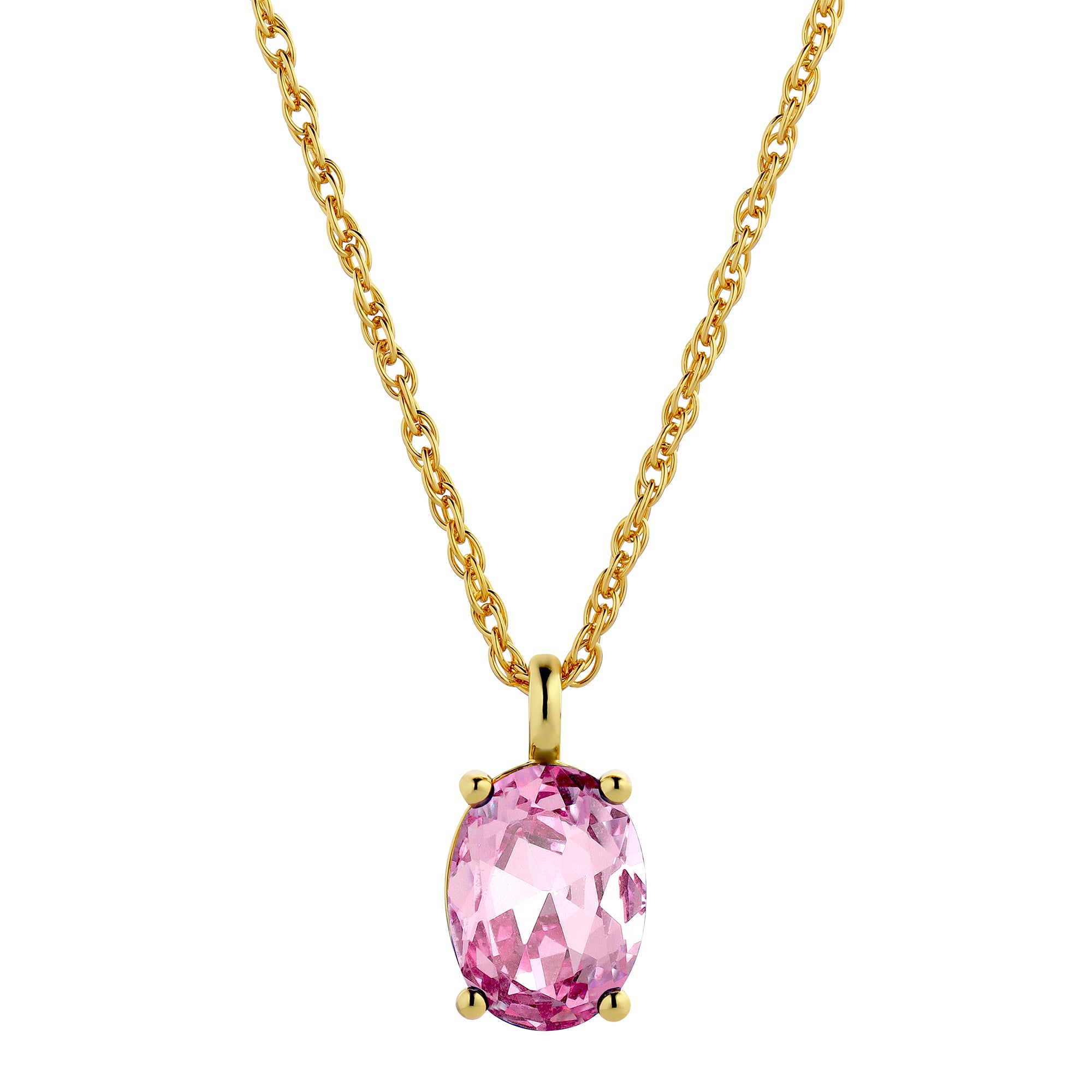 Barga Gold Necklace - Light Rose