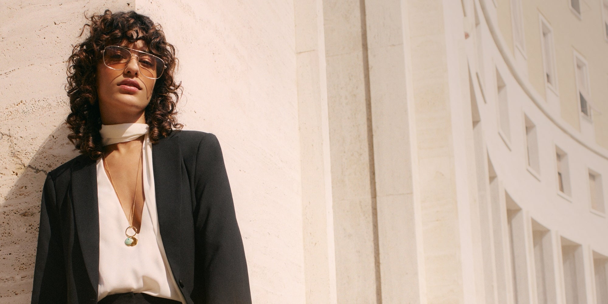 Edblad model showing the latest jewellery collections from Sweden