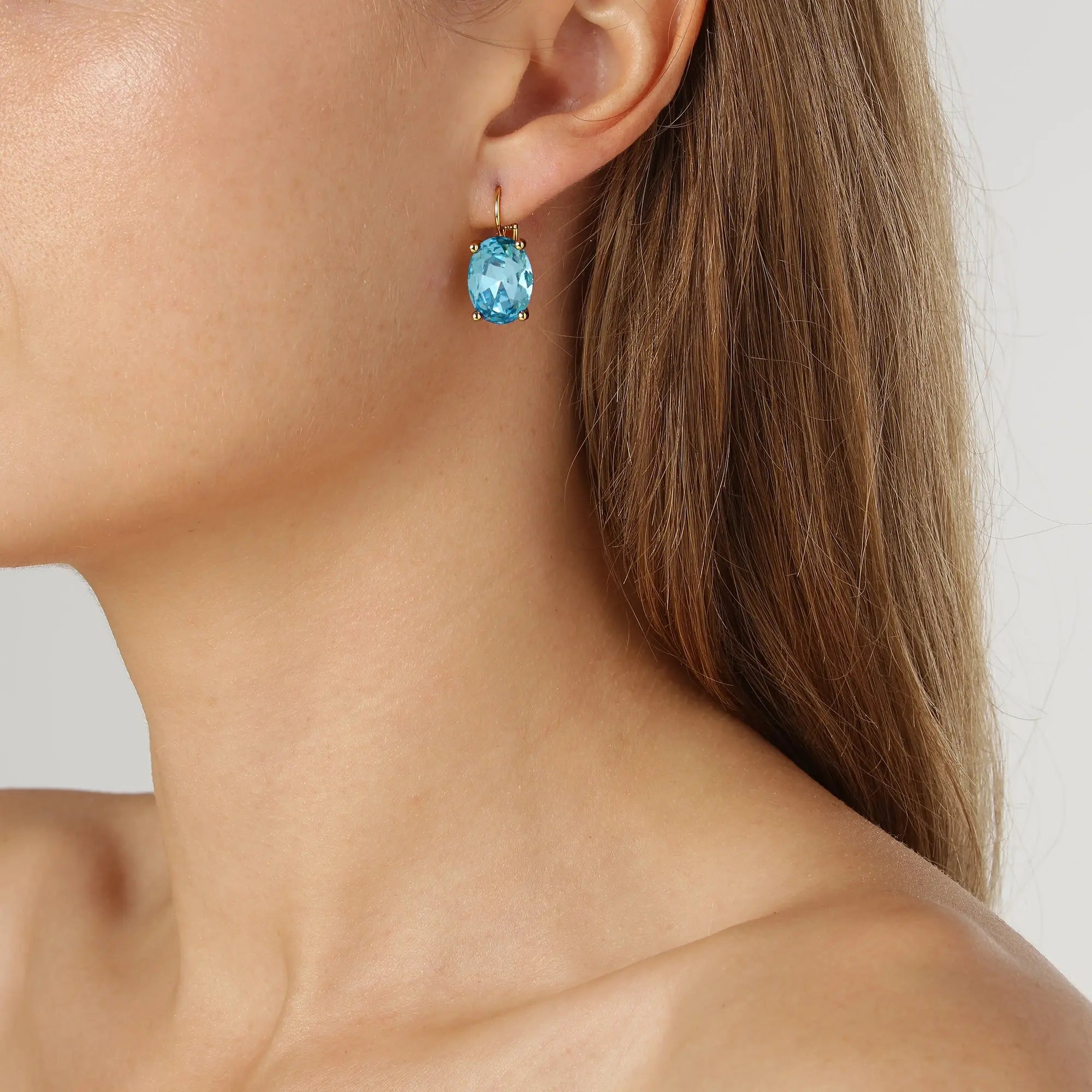 Chantal Gold Earrings - Aqua Dyrberg/Kern NZ