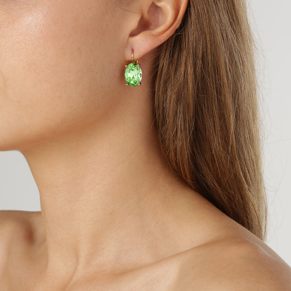 Chantal Gold Earrings - Light Green