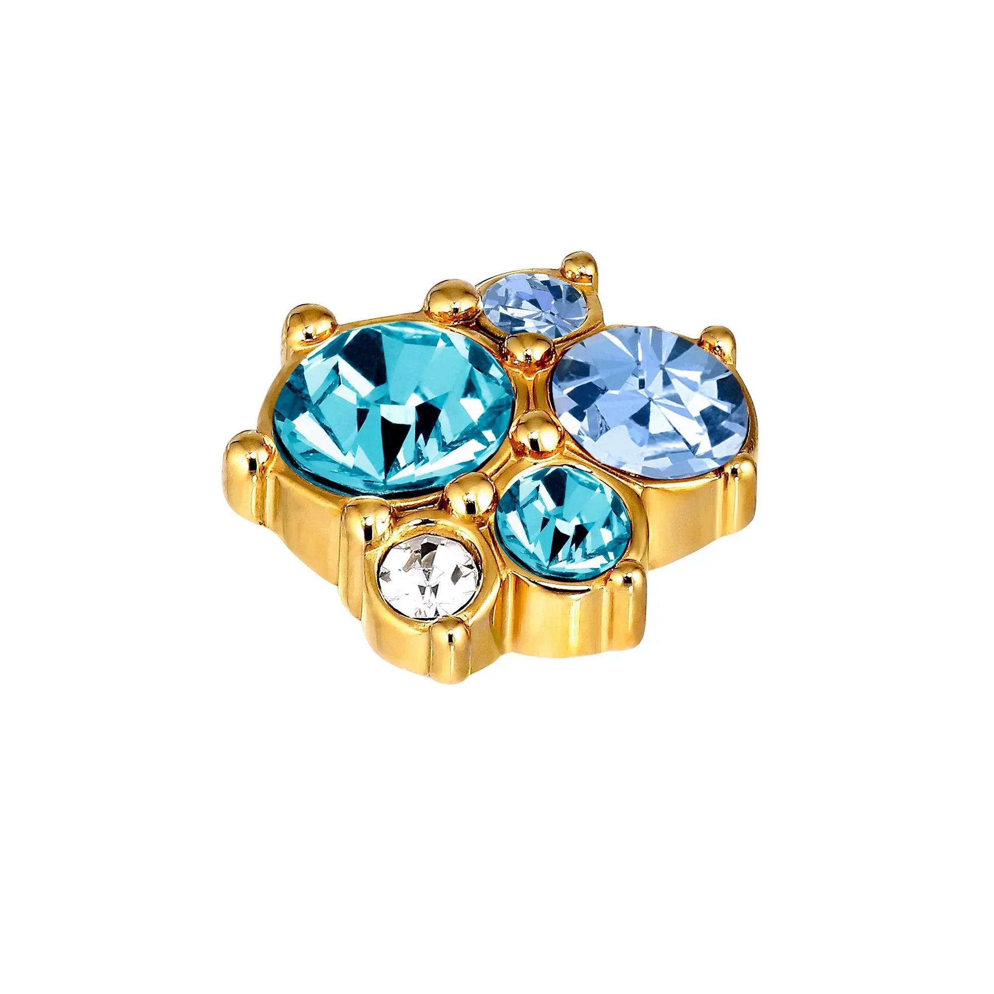 Chaos Gold Interchangeable Ring Topper, Aqua Dyrberg/Kern NZ