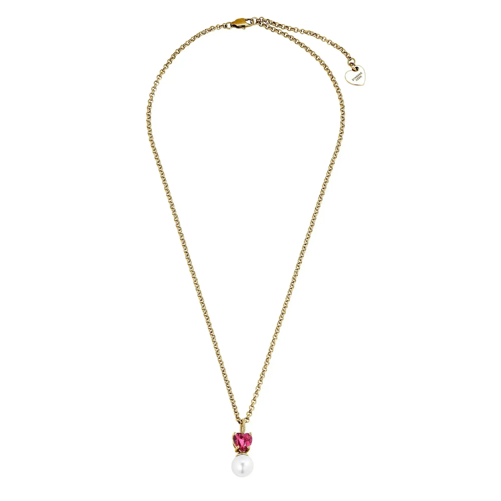 Colume Gold Necklace, Rose / White Pearl Dyrberg/Kern NZ