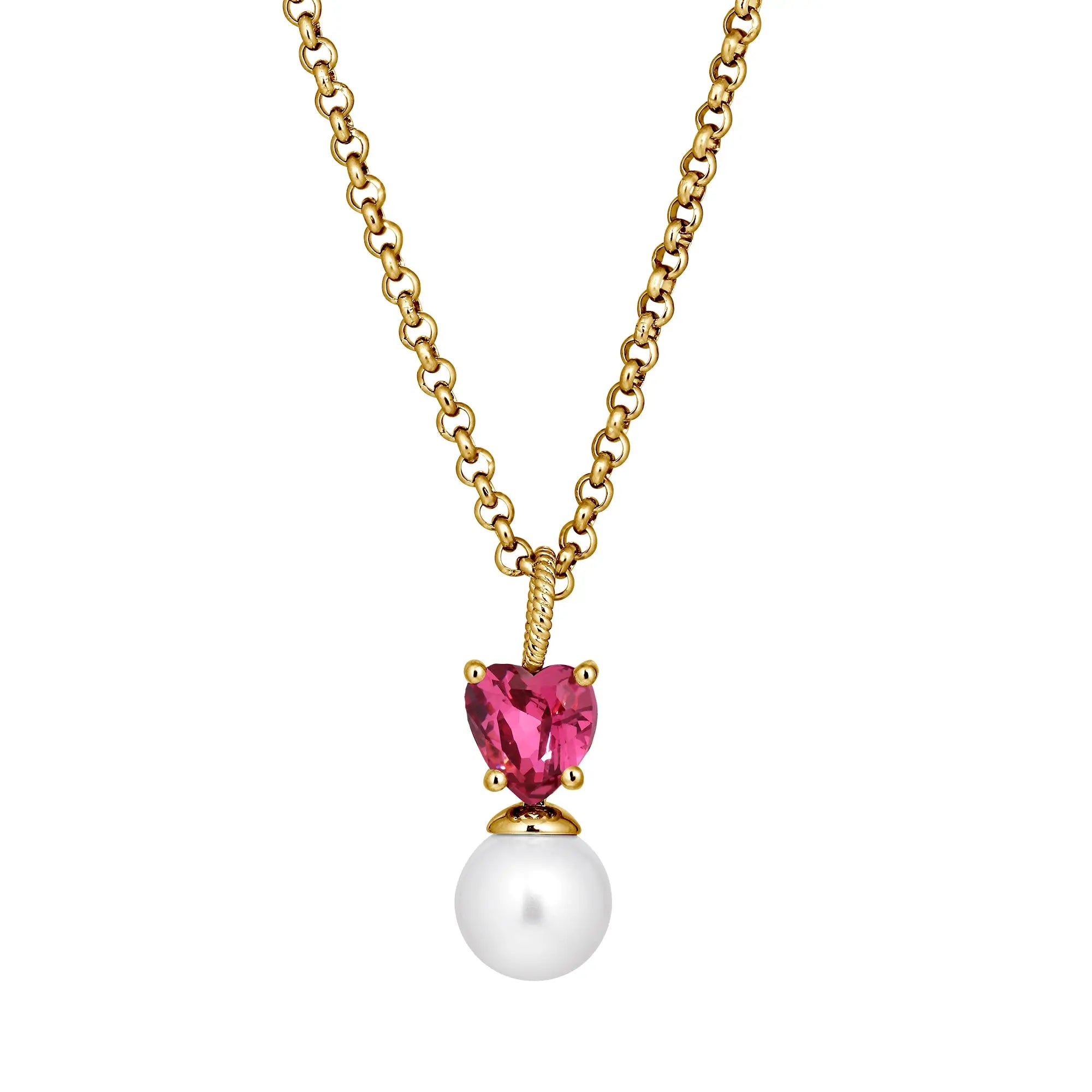 Colume Gold Necklace, Rose / White Pearl Dyrberg/Kern NZ