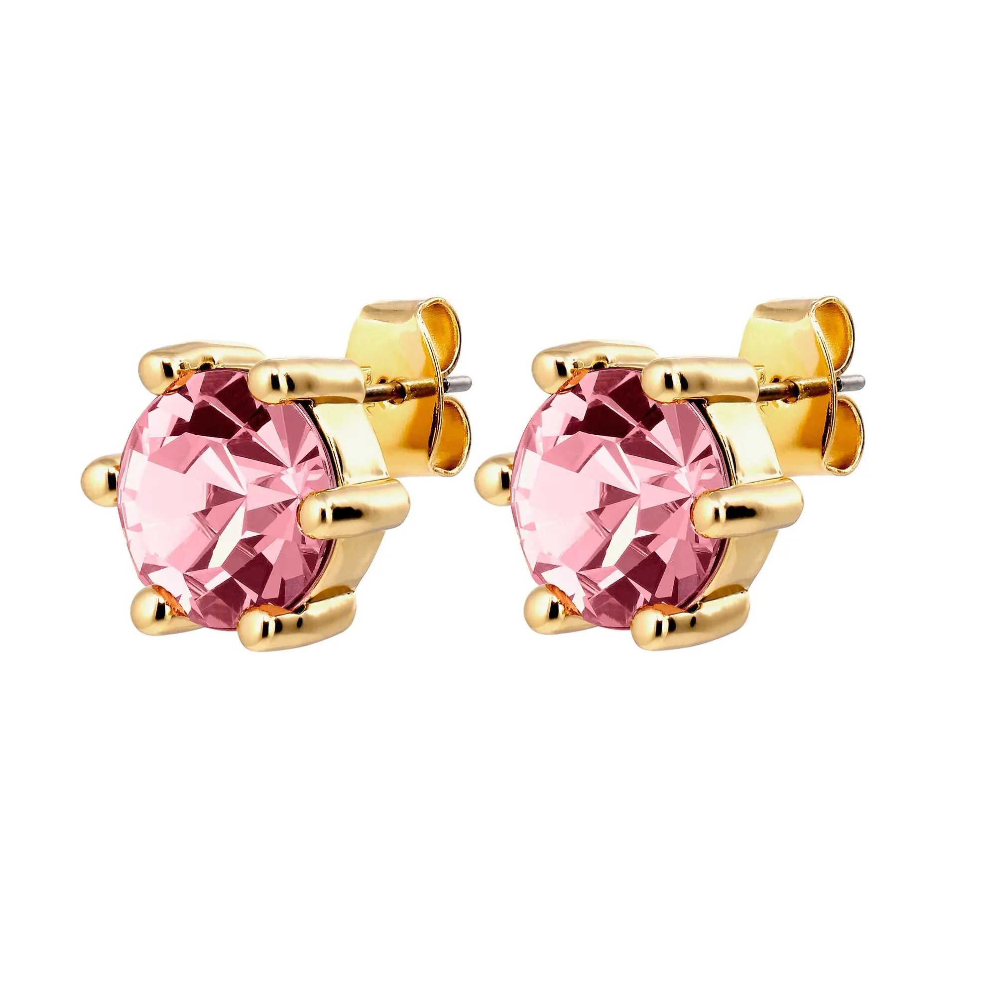 Craze Gold Stud Earrings, Light Rose Dyrberg/Kern NZ