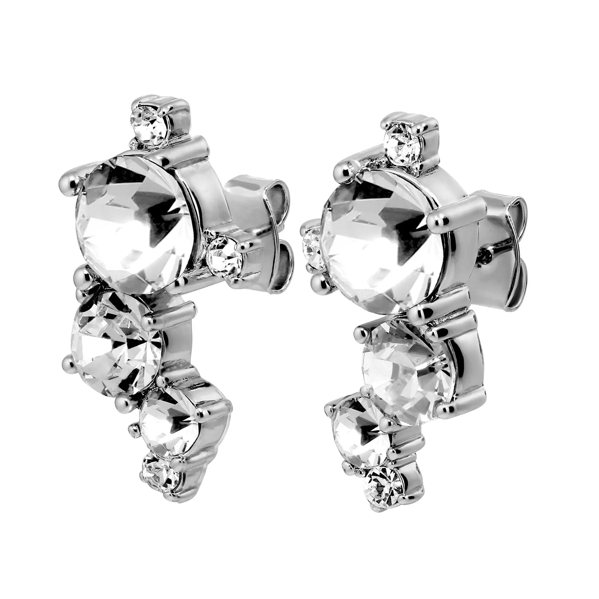 clear crystal stud earrings