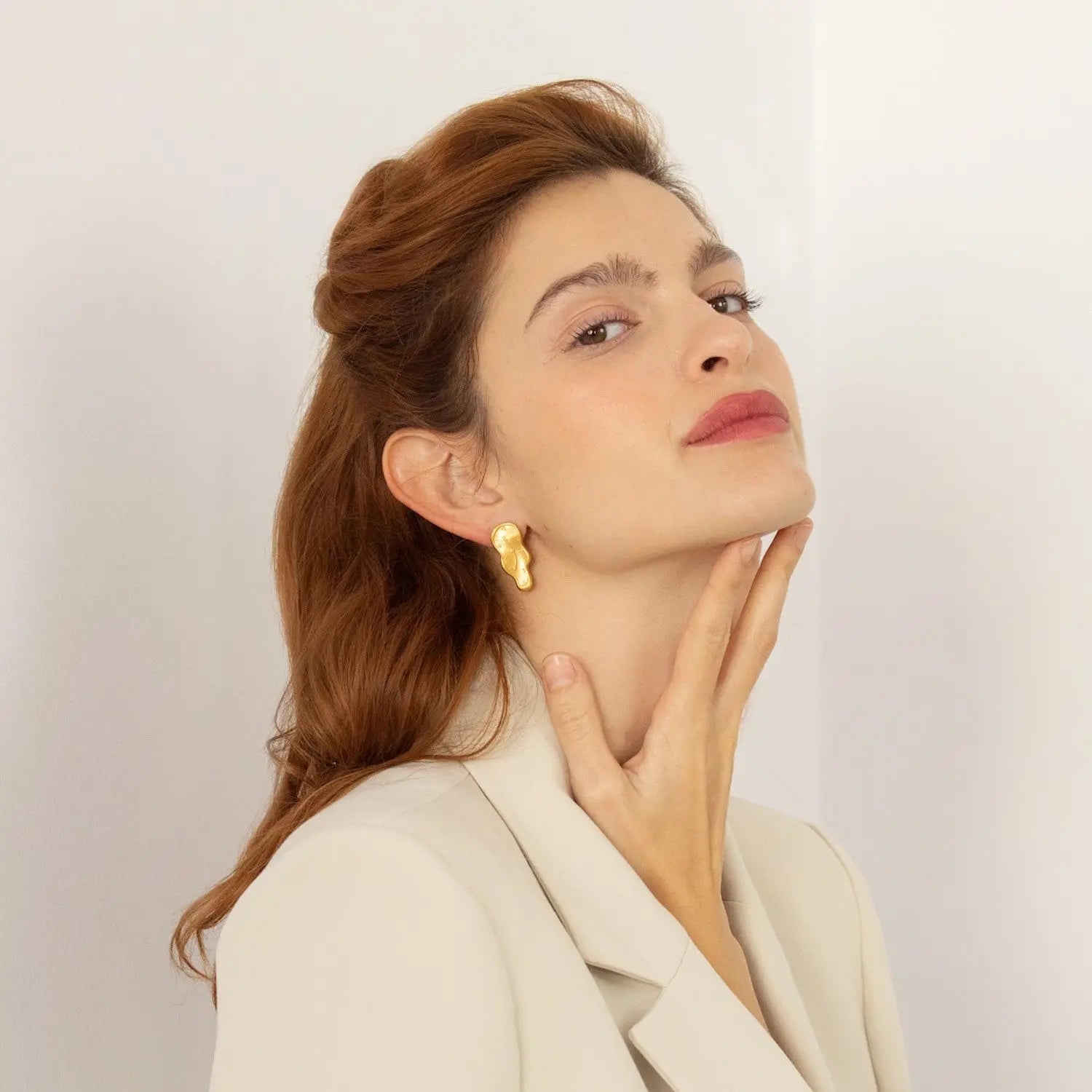 Dali Gold Earrings Large - Persistence of Memory Dyrberg/Kern NZ