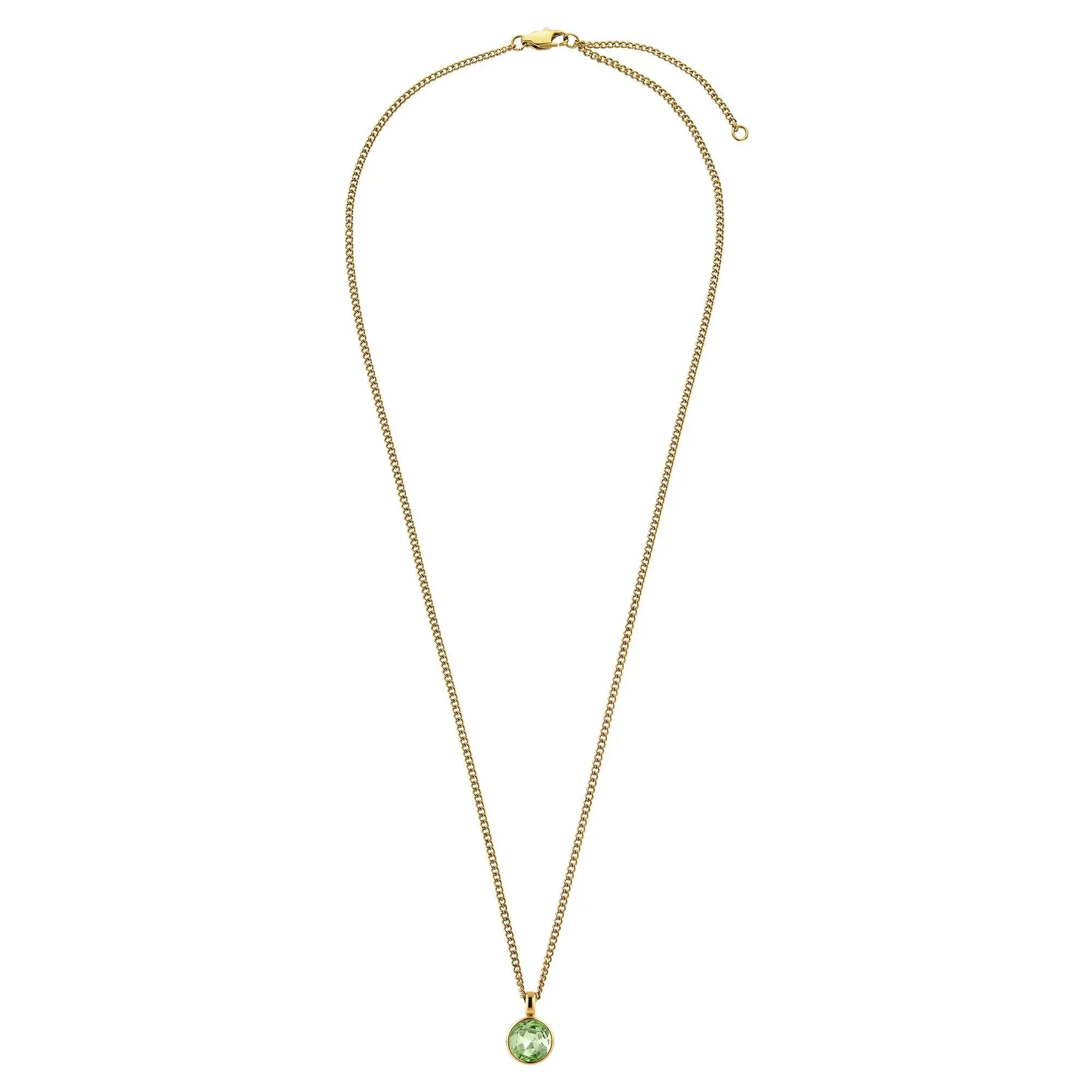 Ette Gold Necklace - Light Green Dyrberg/Kern NZ