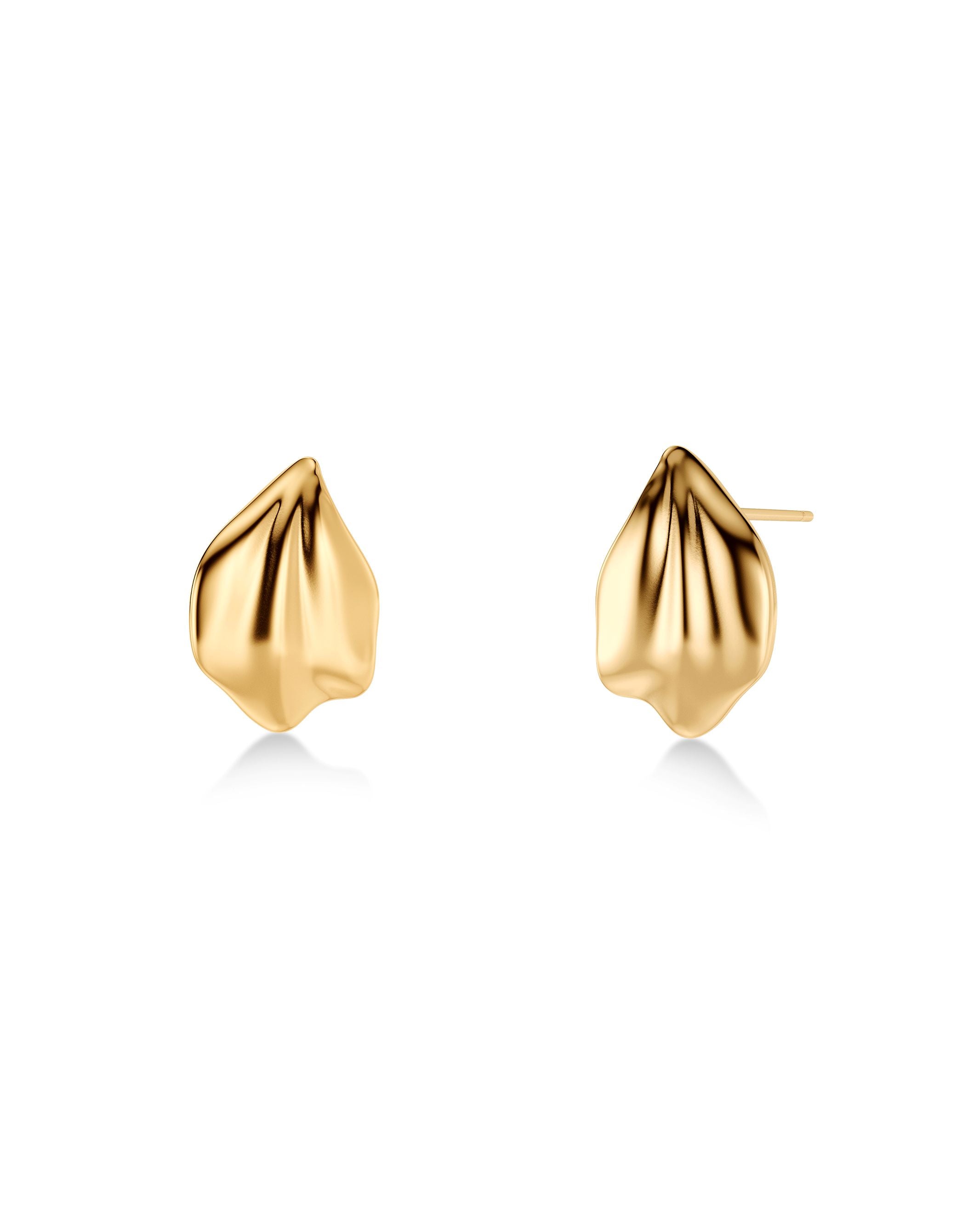 Petal Studs S Gold EdbladNZ