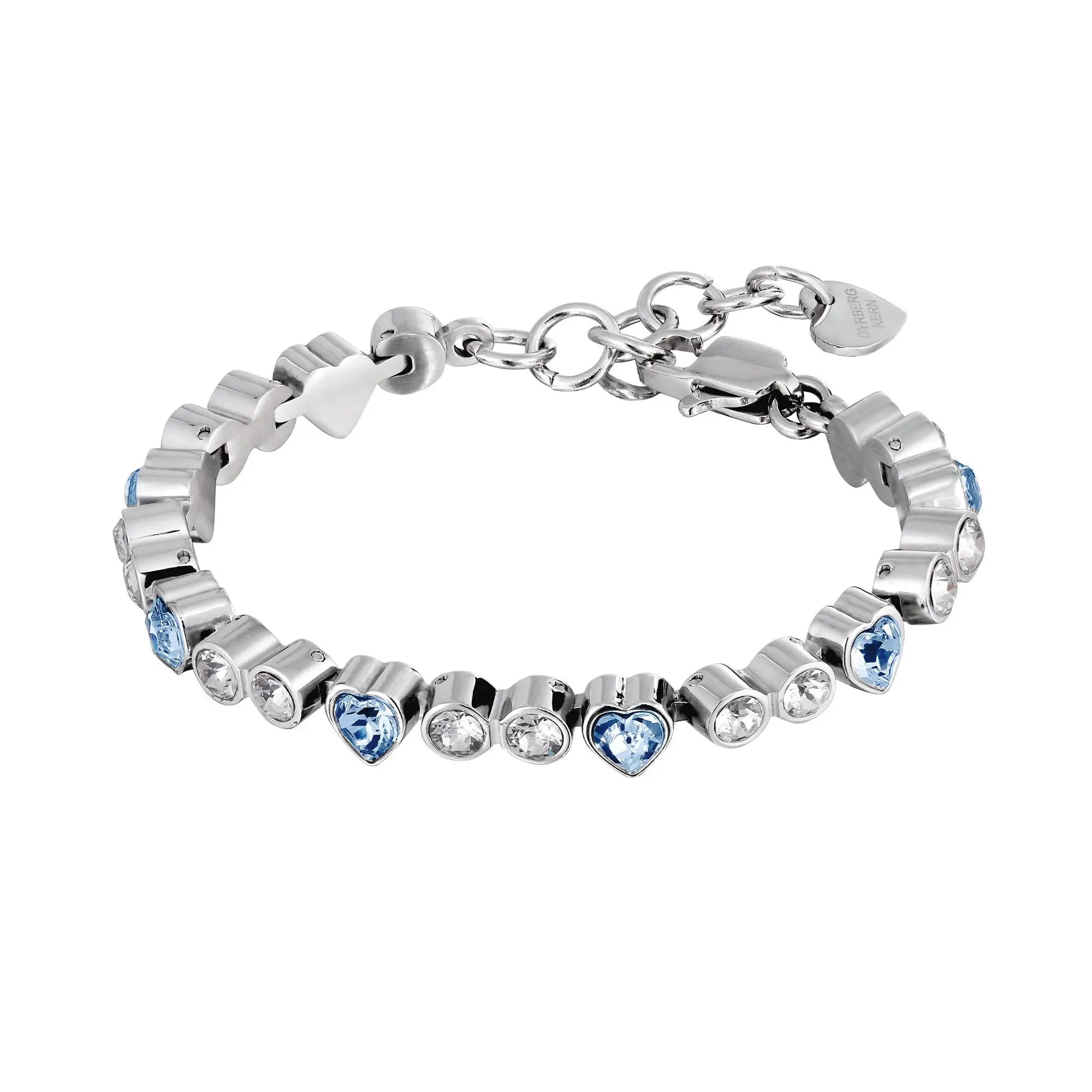 Fury Shiny Silver Bracelet, Light Blue / Crystal Dyrberg/Kern NZ
