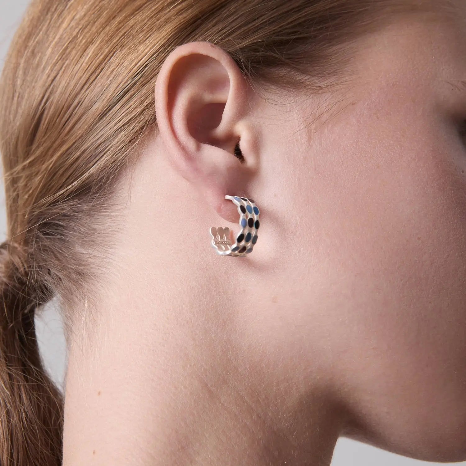 Aube Silver Hoop Earrings Dyrberg/Kern NZ