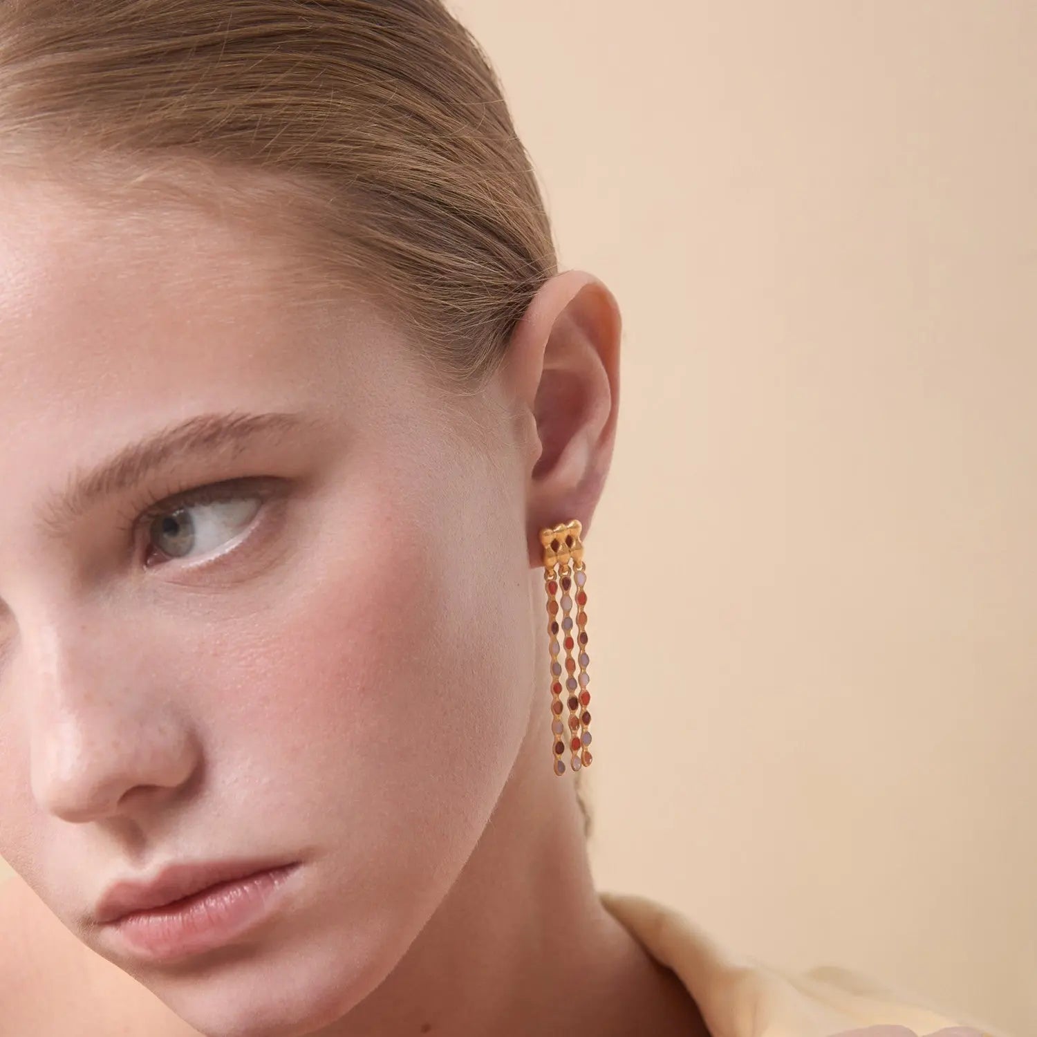 Aube Long Gold Earrings Dyrberg/Kern NZ