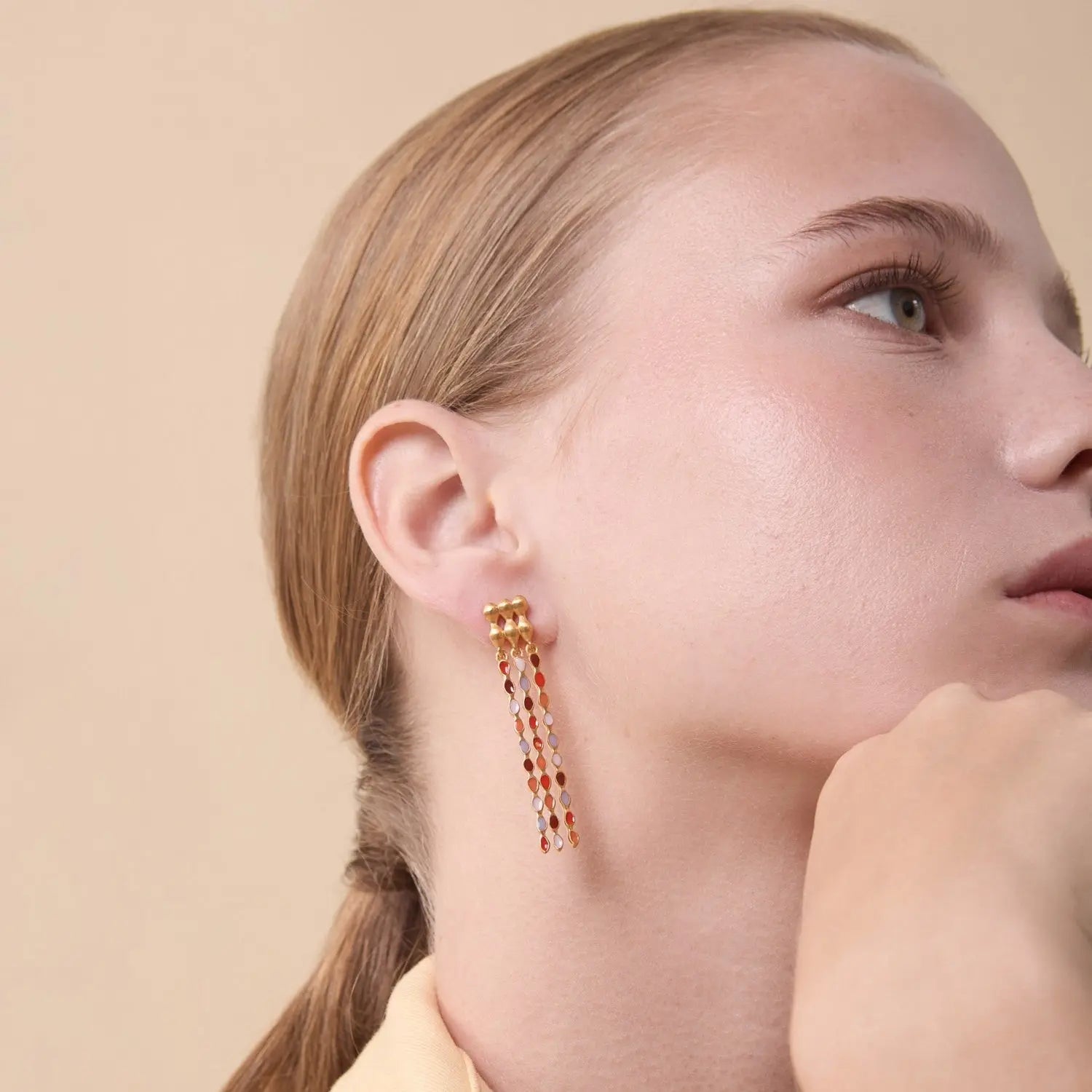 Aube Long Gold Earrings Dyrberg/Kern NZ