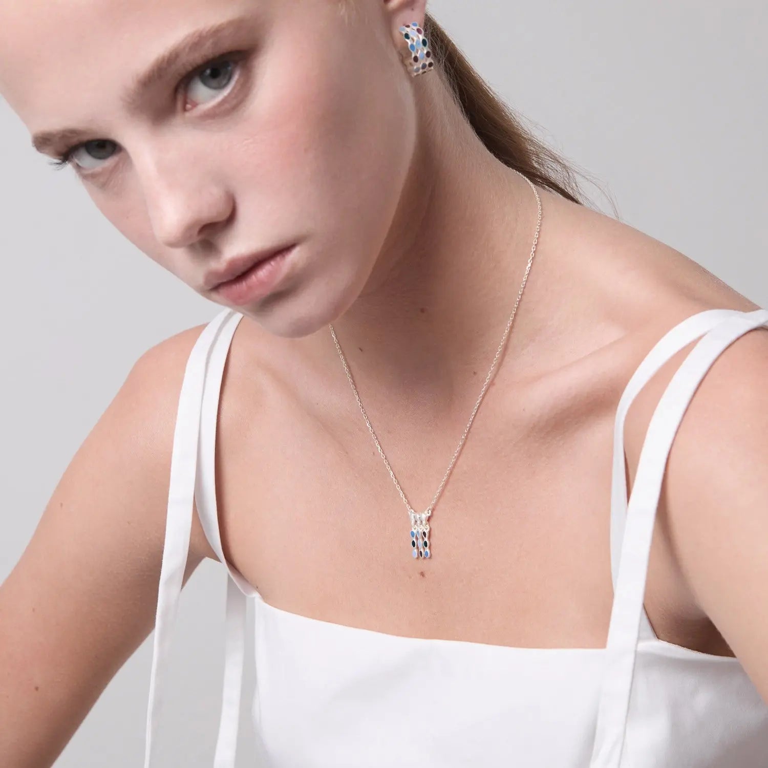 Aube Silver Pendant Necklace Small Dyrberg/Kern NZ