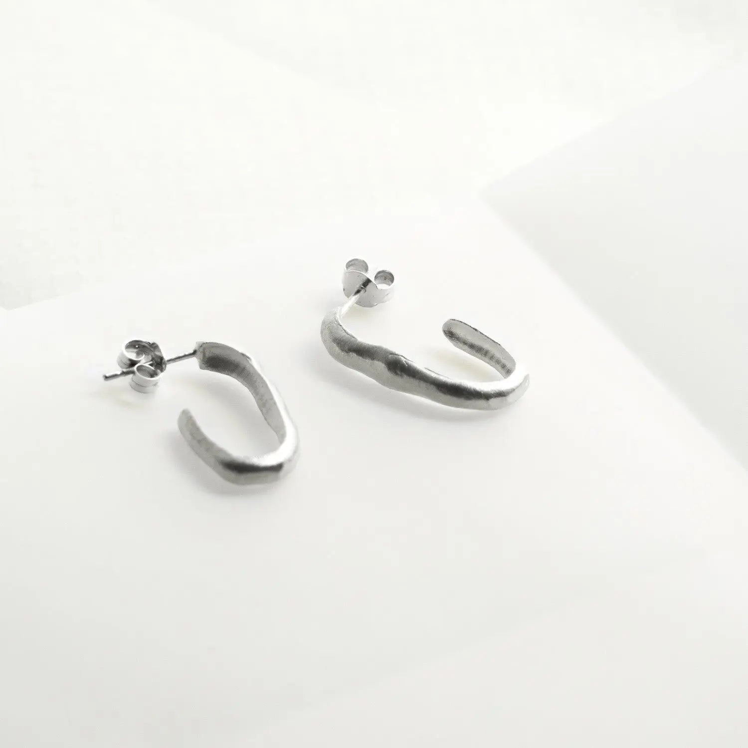 Sauma Medium Silver-Plated Hoop Earrings Dyrberg/Kern NZ