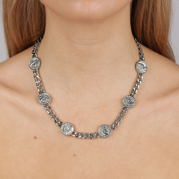 Judy Shiny Silver Necklace