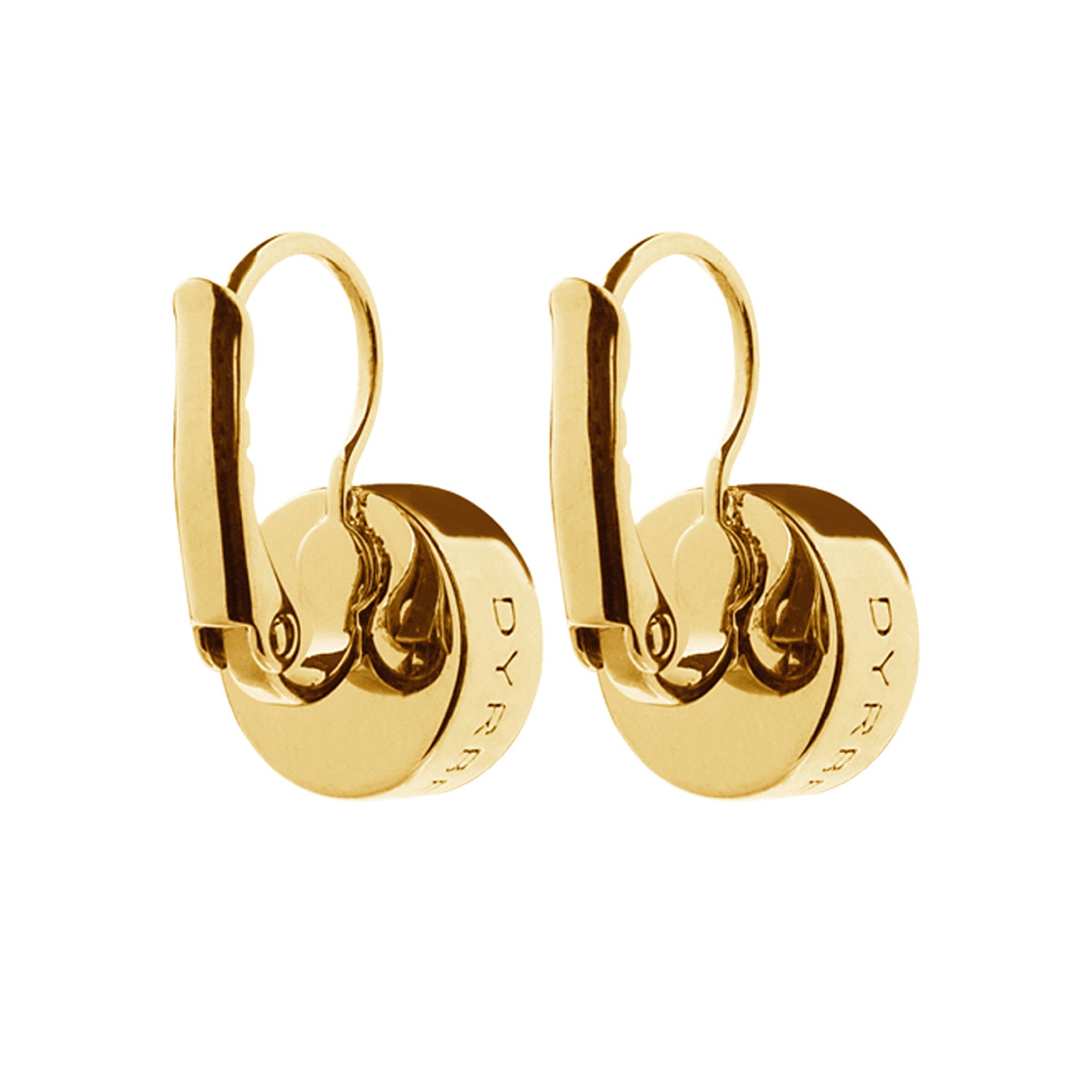 Louise Gold Earrings - Peach
