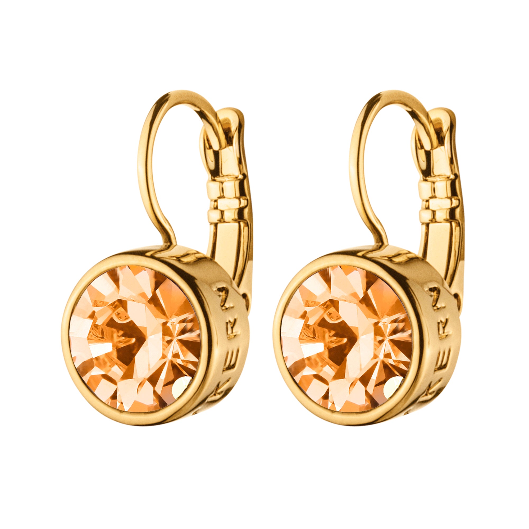 Louise Gold Earrings - Peach