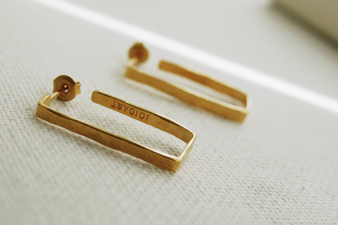 Lignis Gold Thin Hoops Large