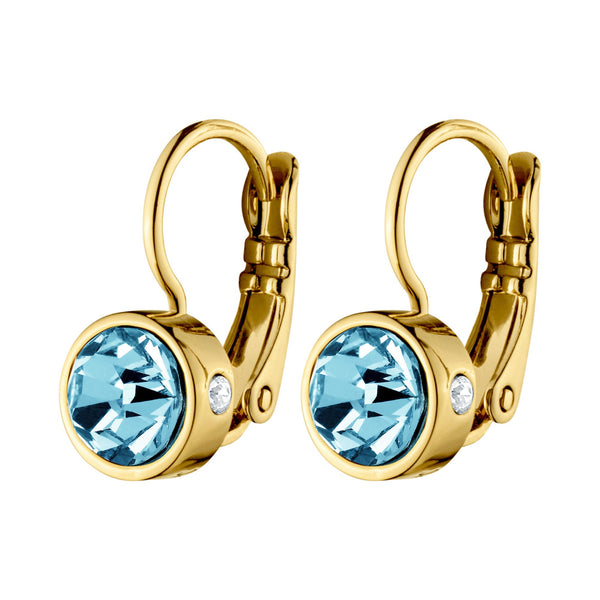 Madu Gold Earrings - Aqua