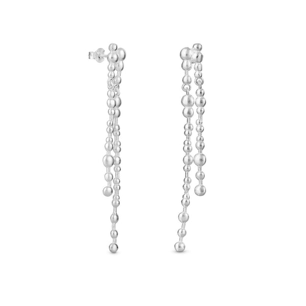 Malvasia Silver Earrings Long Double Drop