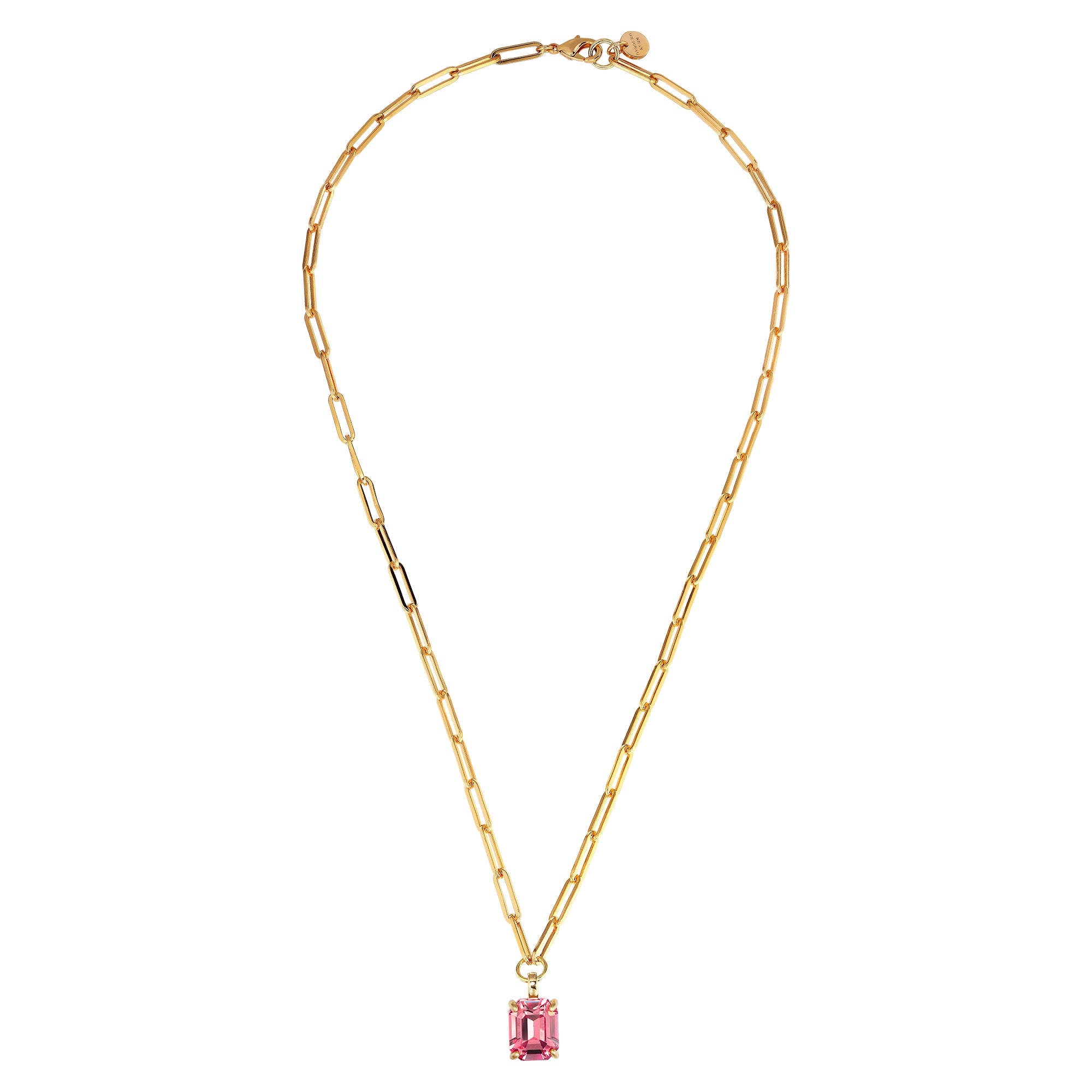 Octa Gold Necklace - Light Rose