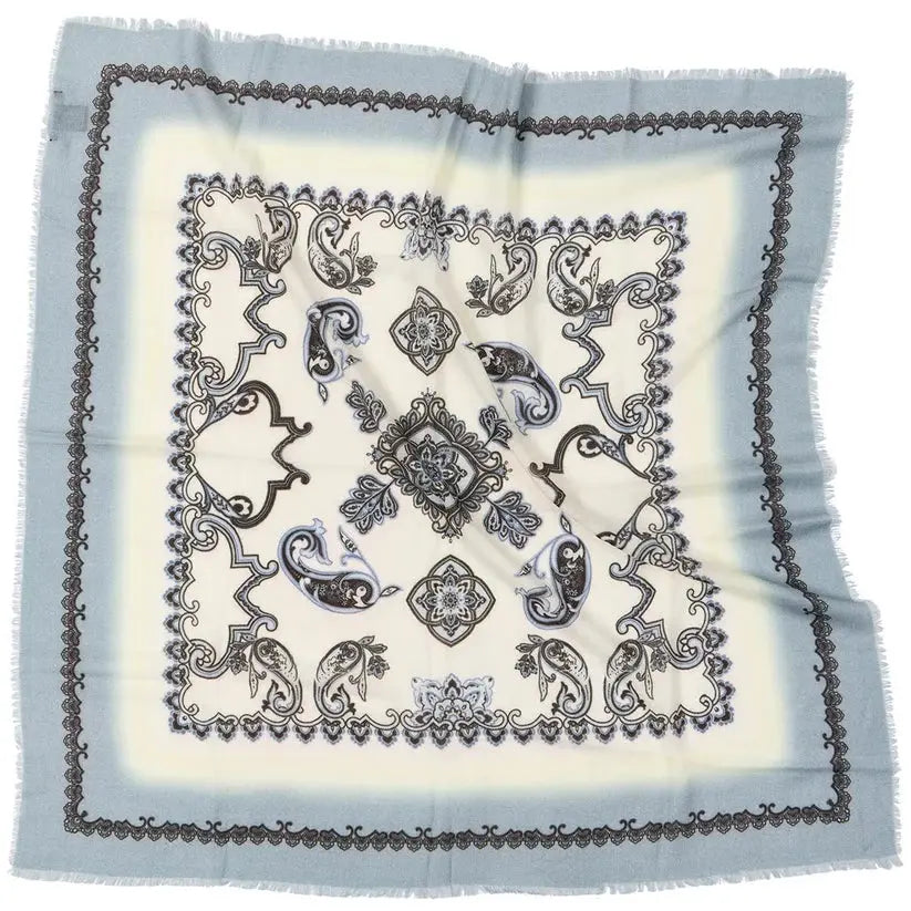 Paisley pattern wool scarf
