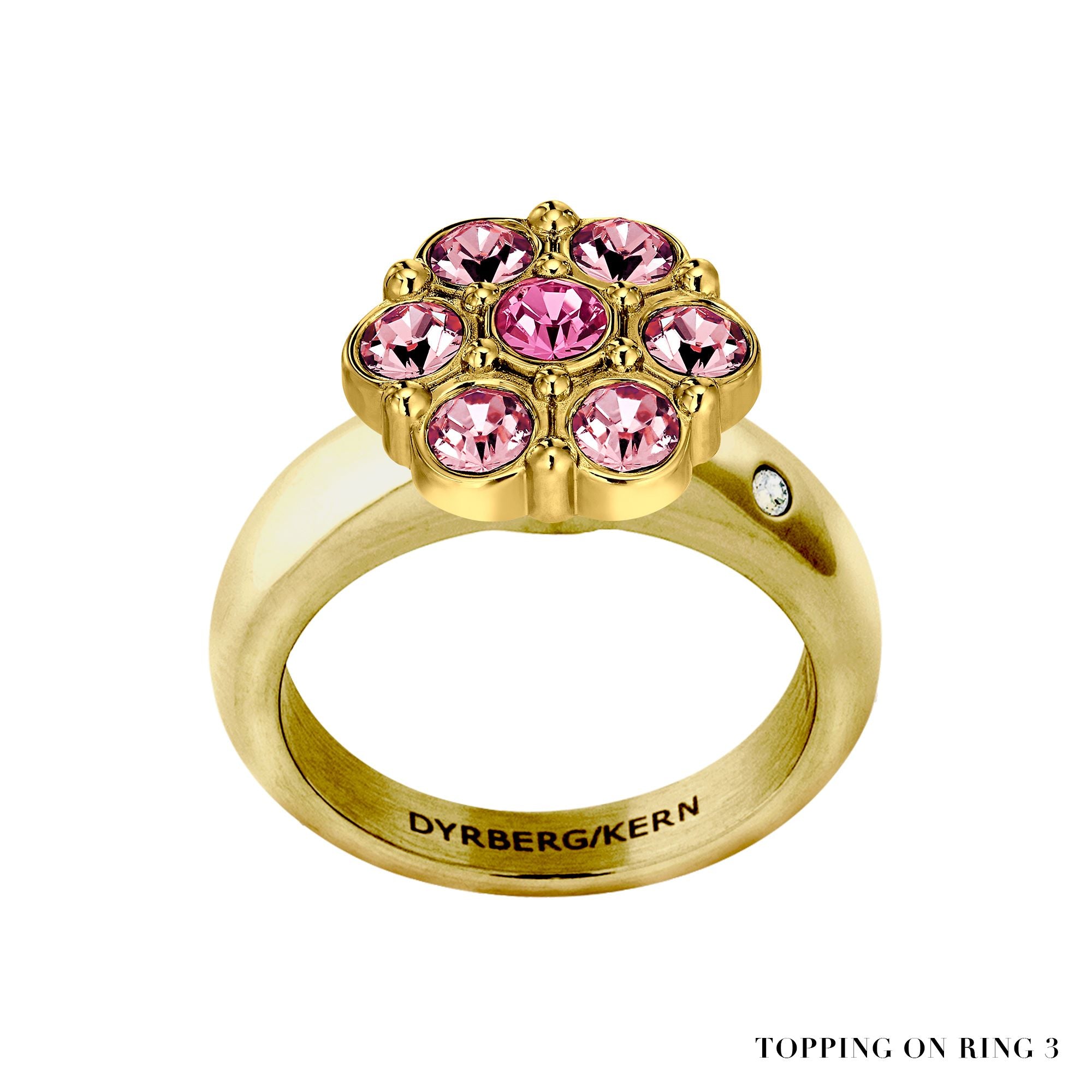 Salma Gold Interchangeable Ring Topper - Rose