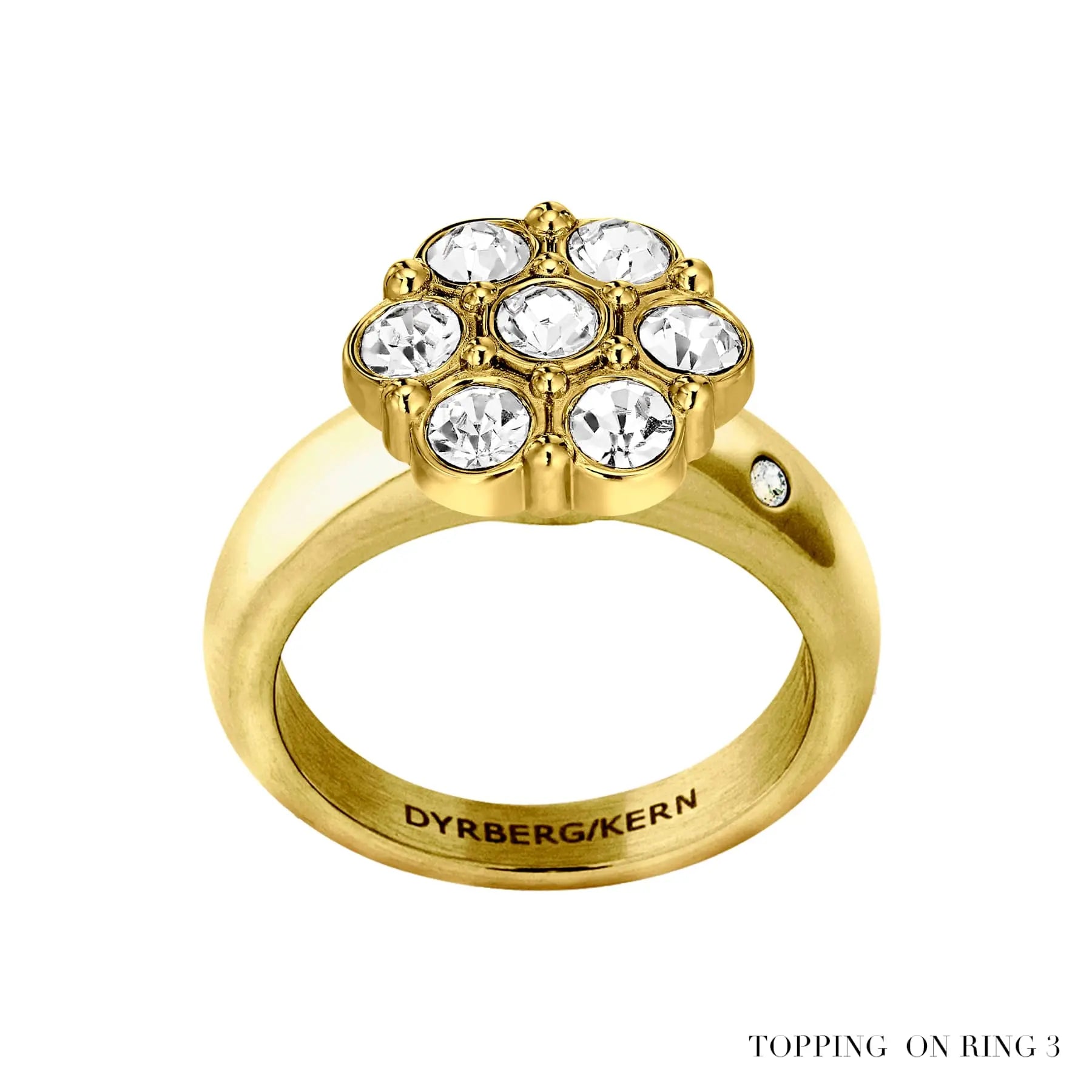 Salma Gold Interchangeable Ring Topper, Crystal Dyrberg/Kern NZ