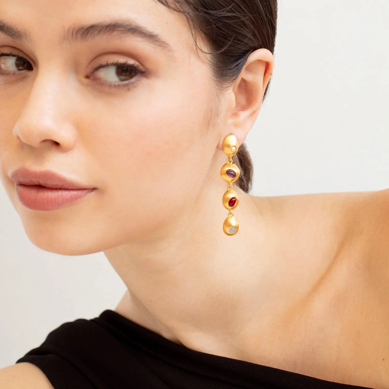 Addaia Gold Earrings – Long - Dyrberg/Kern NZ