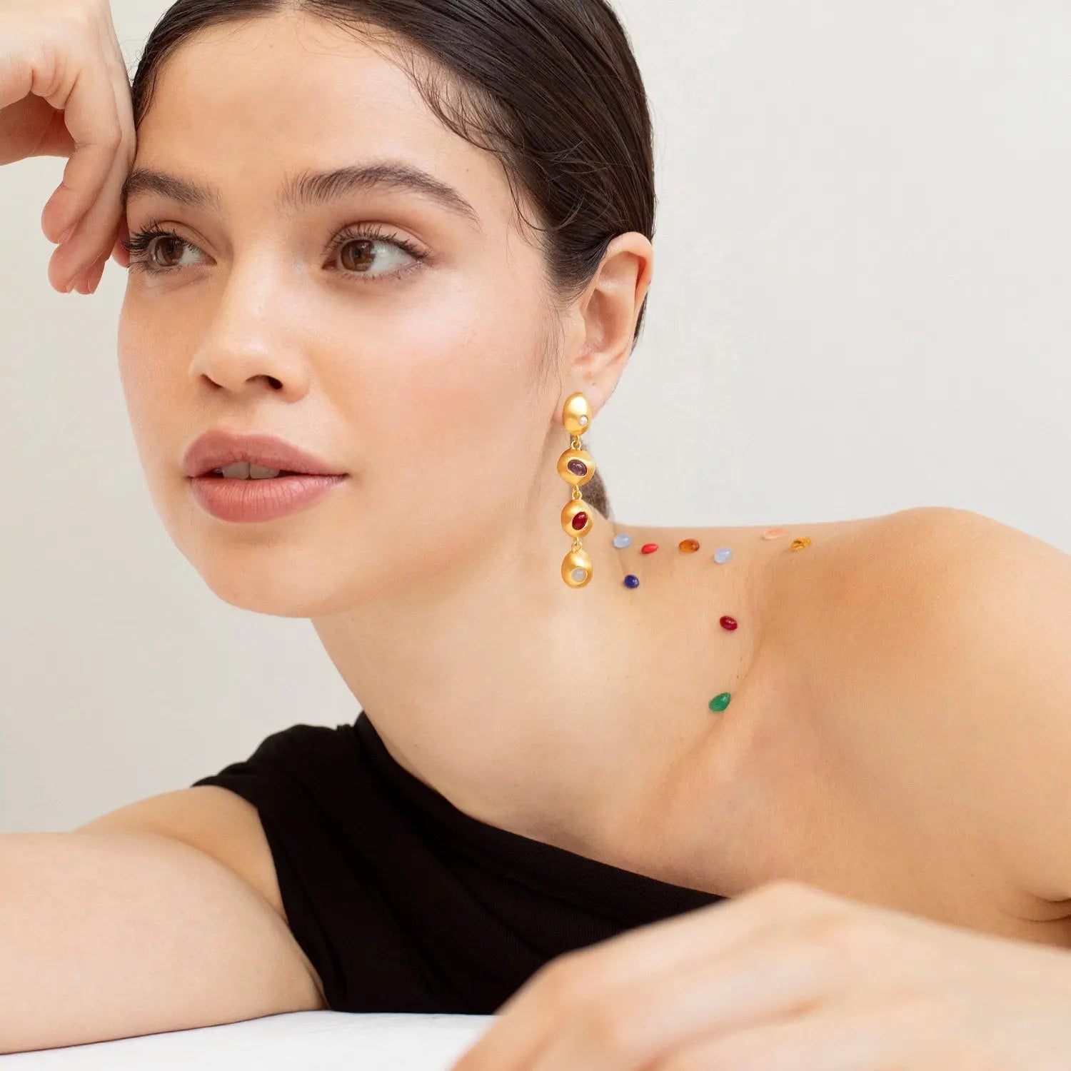 Addaia Gold Earrings – Long - Dyrberg/Kern NZ