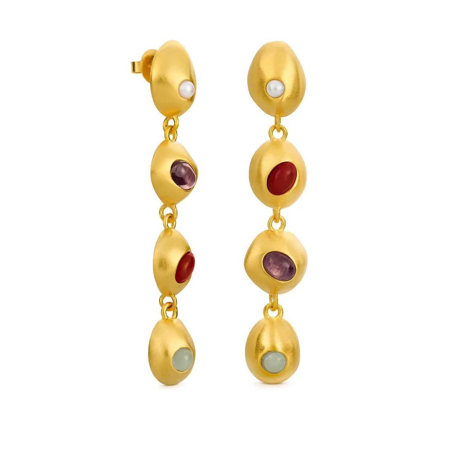 Addaia Gold Earrings – Long - Dyrberg/Kern NZ