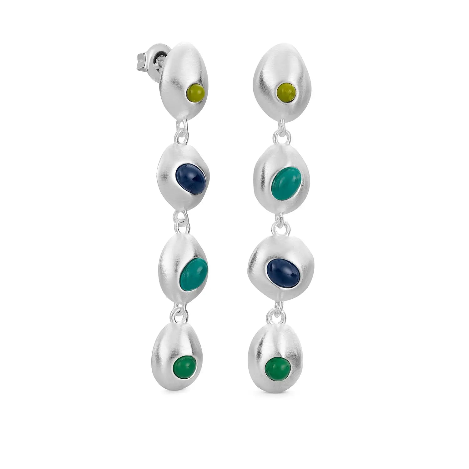 Addaia Silver Earrings – Long - Dyrberg/Kern NZ