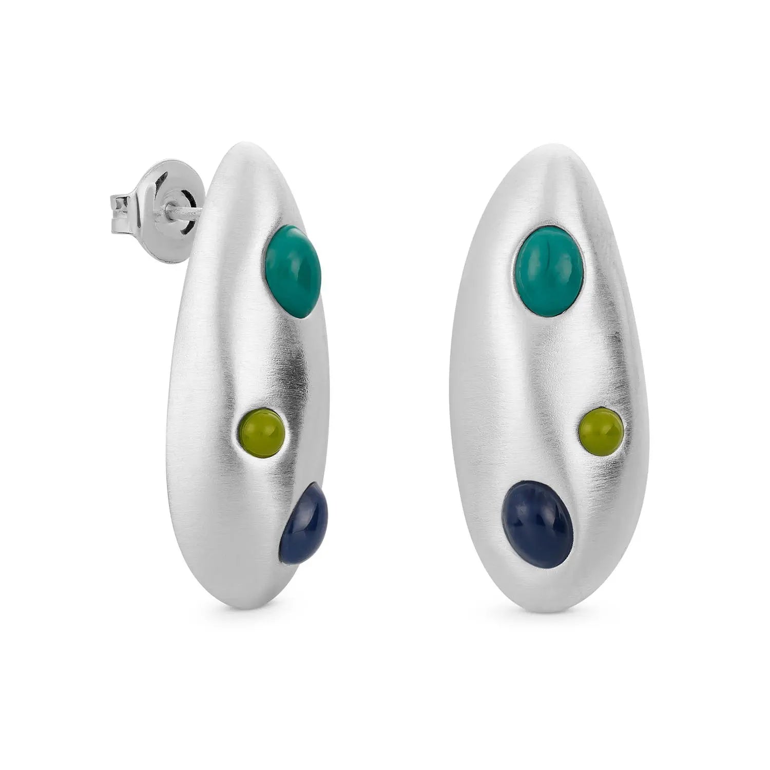 Addaia Silver Earrings Medium - Dyrberg/Kern NZ