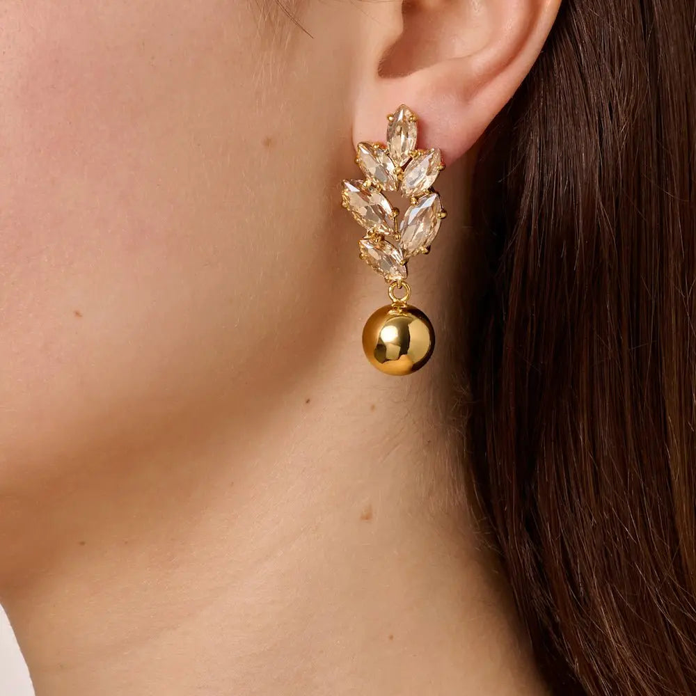 Balete Gold Earrings Golden - Dyrberg/Kern NZ