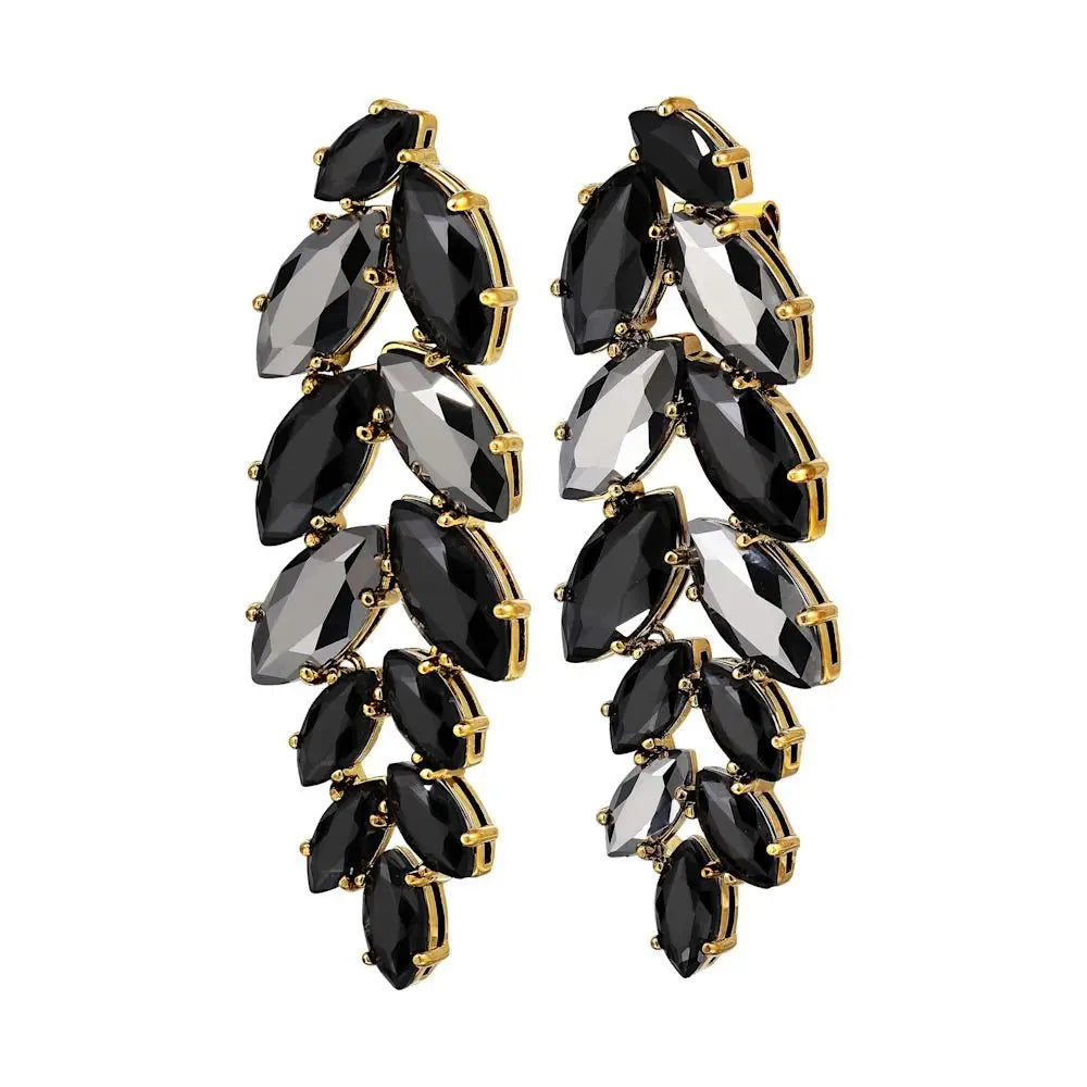 Banyan Gold Earrings - Black - Dyrberg/Kern NZ