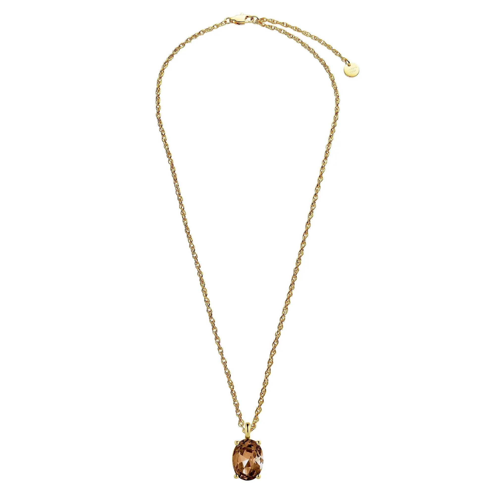 Barga Gold Necklace - Brown - Dyrberg/Kern NZ