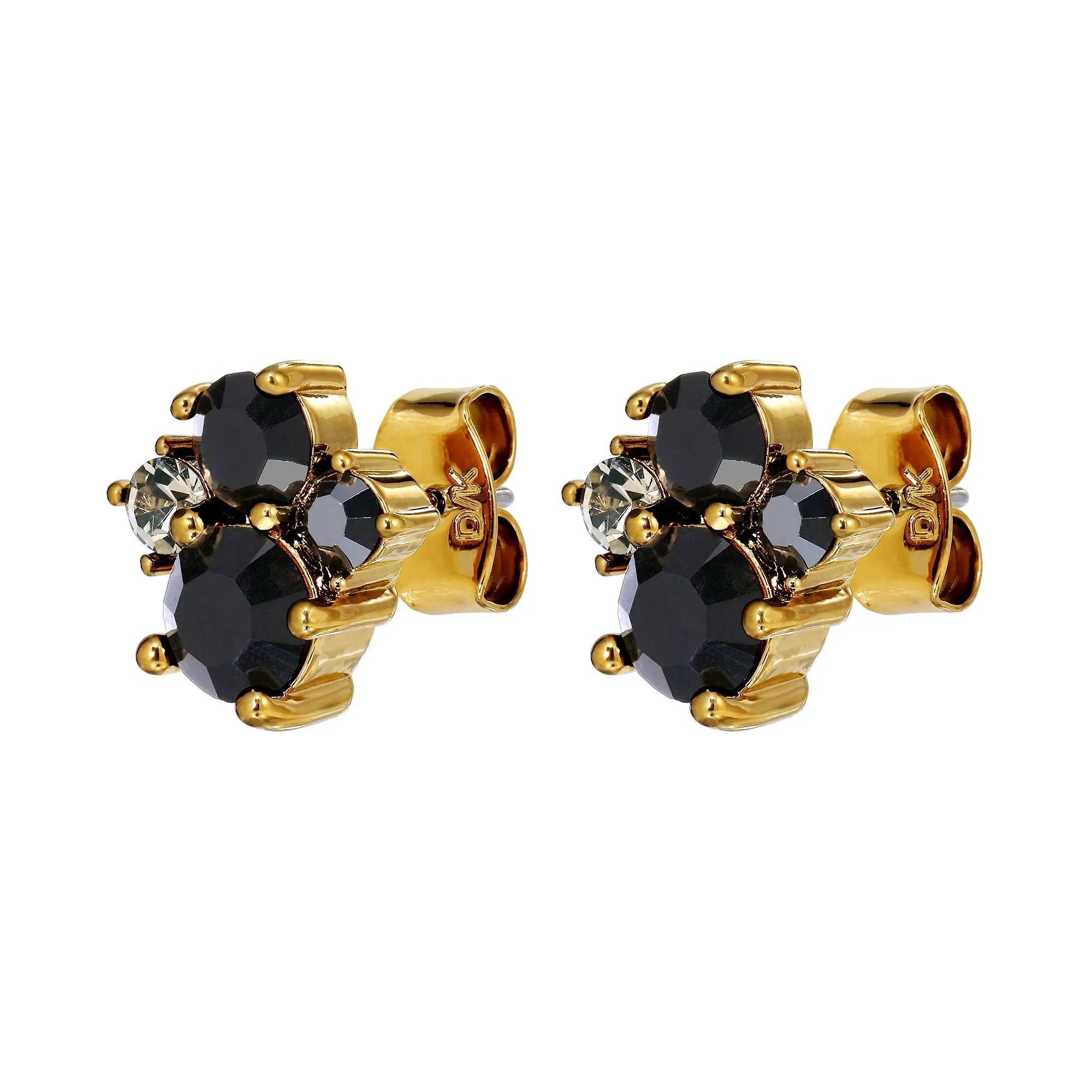 Billis Gold Earrings - Black Mix - Dyrberg/Kern NZ