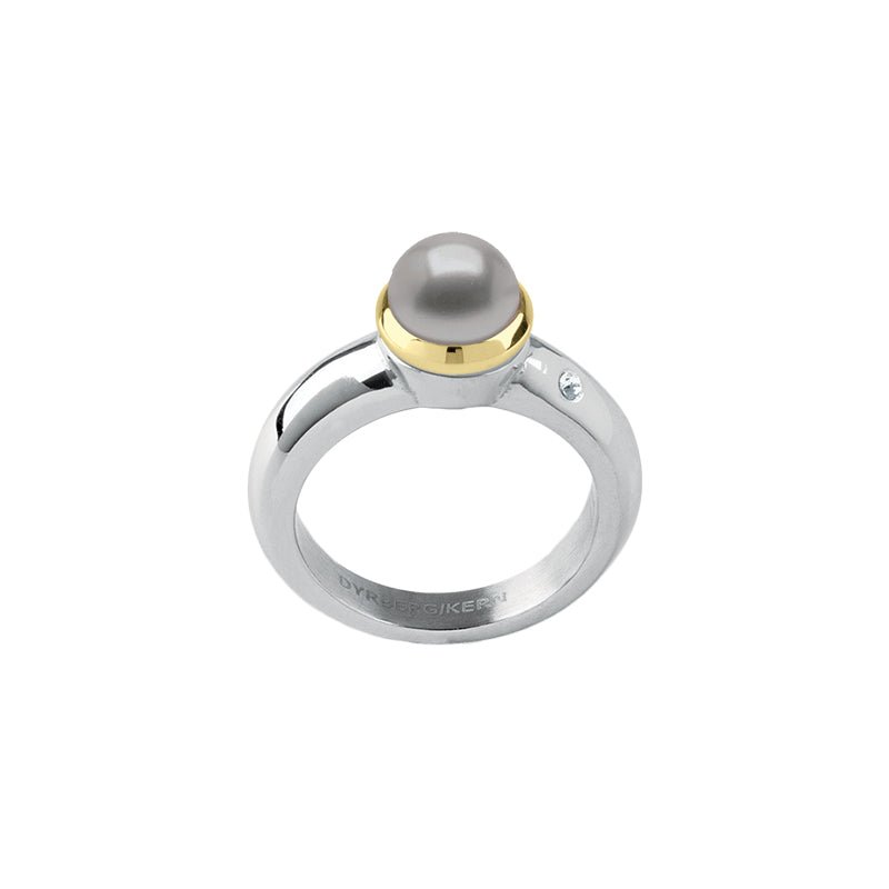 Bud Shiny Silver Interchangeable Ring Topper - Grey - Dyrberg/Kern NZ