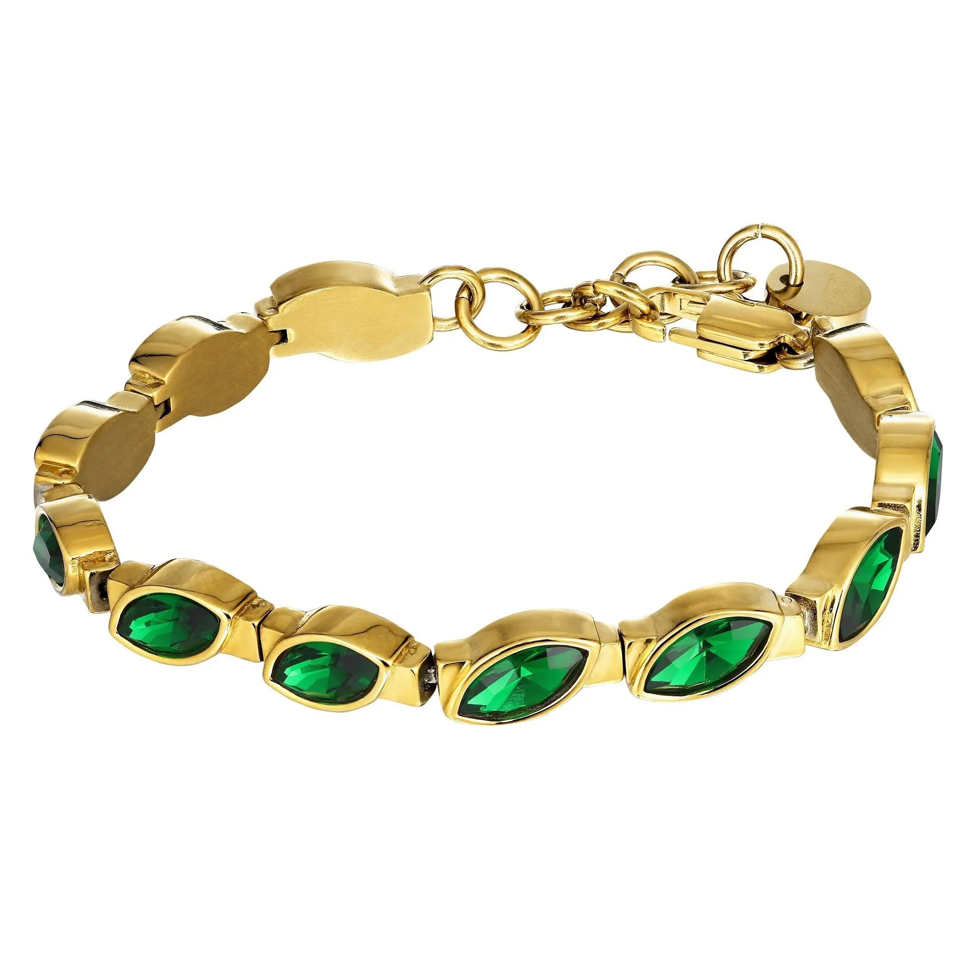 Celtis Gold Bracelet - Emerald Green - Dyrberg/Kern NZ