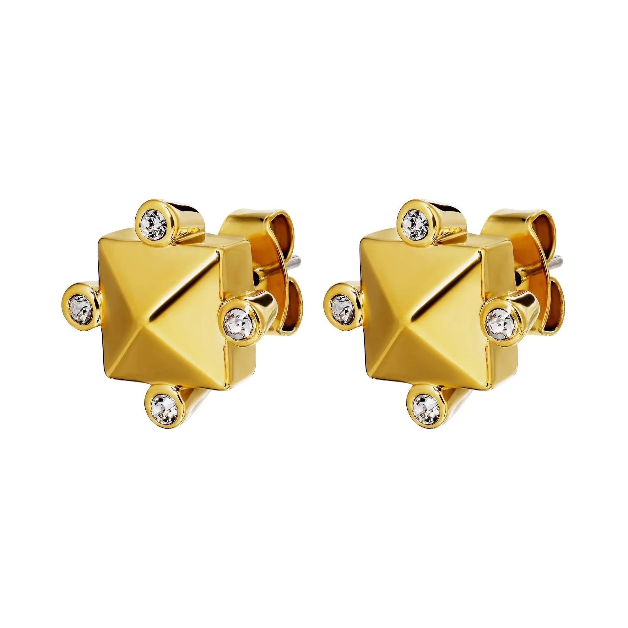 Chira Shiny Gold Earrings - Dyrberg/Kern NZ