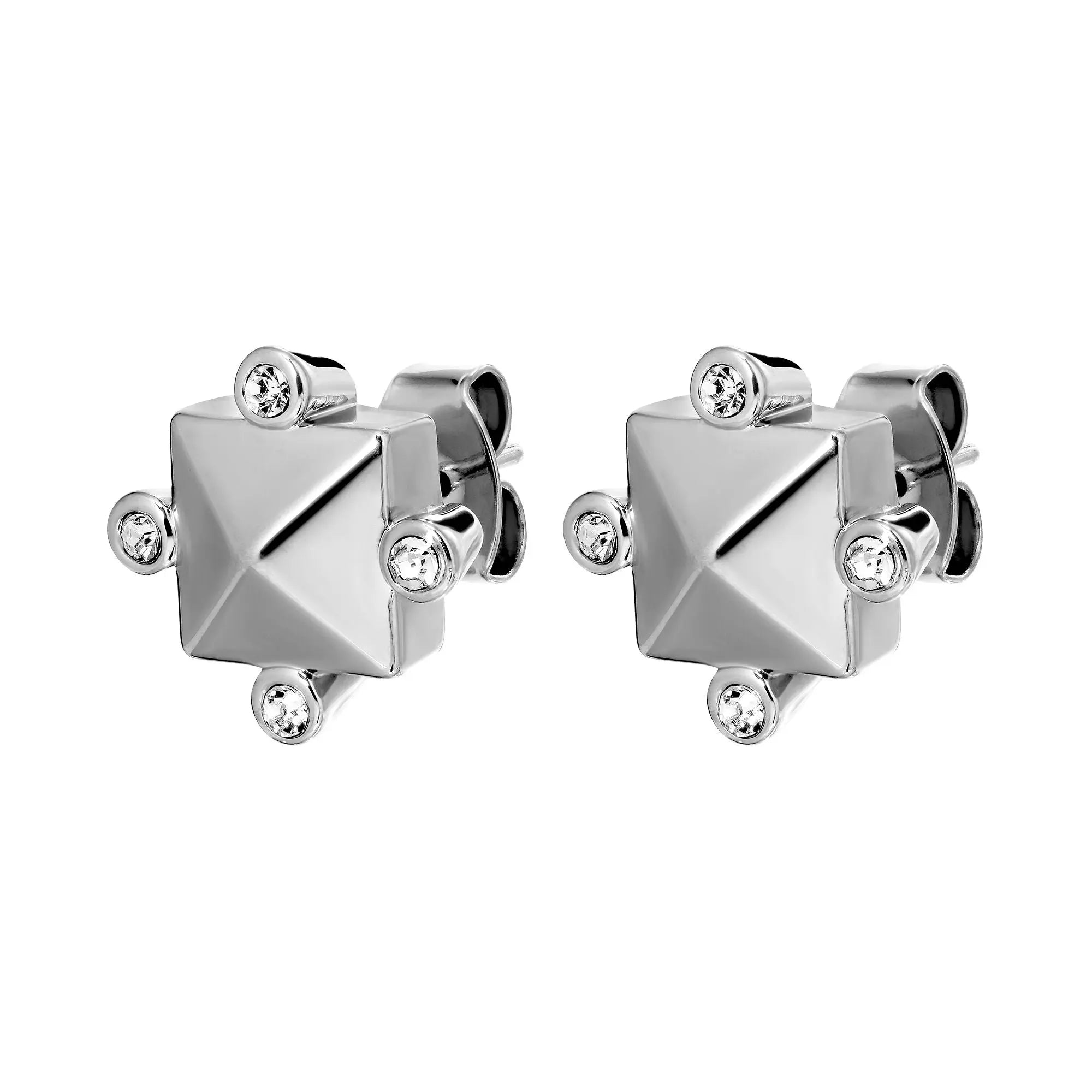 Chira Shiny Silver Earrings - Dyrberg/Kern NZ