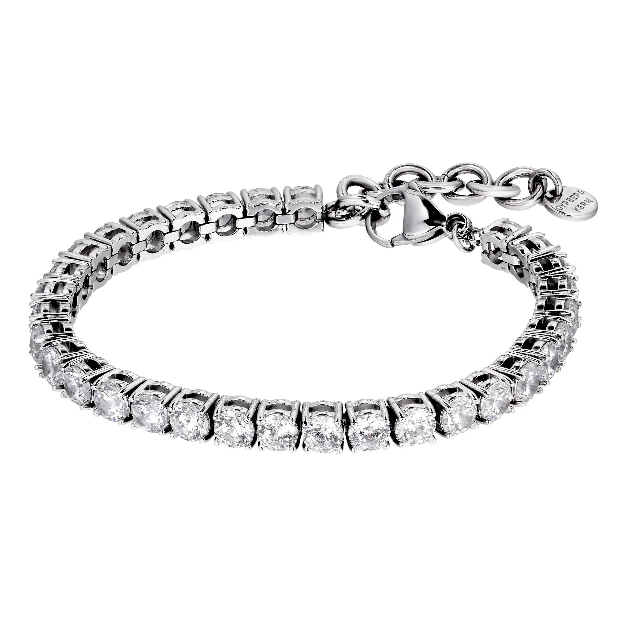 Cobra Shiny Silver Tennis Bracelet - Dyrberg/Kern NZ