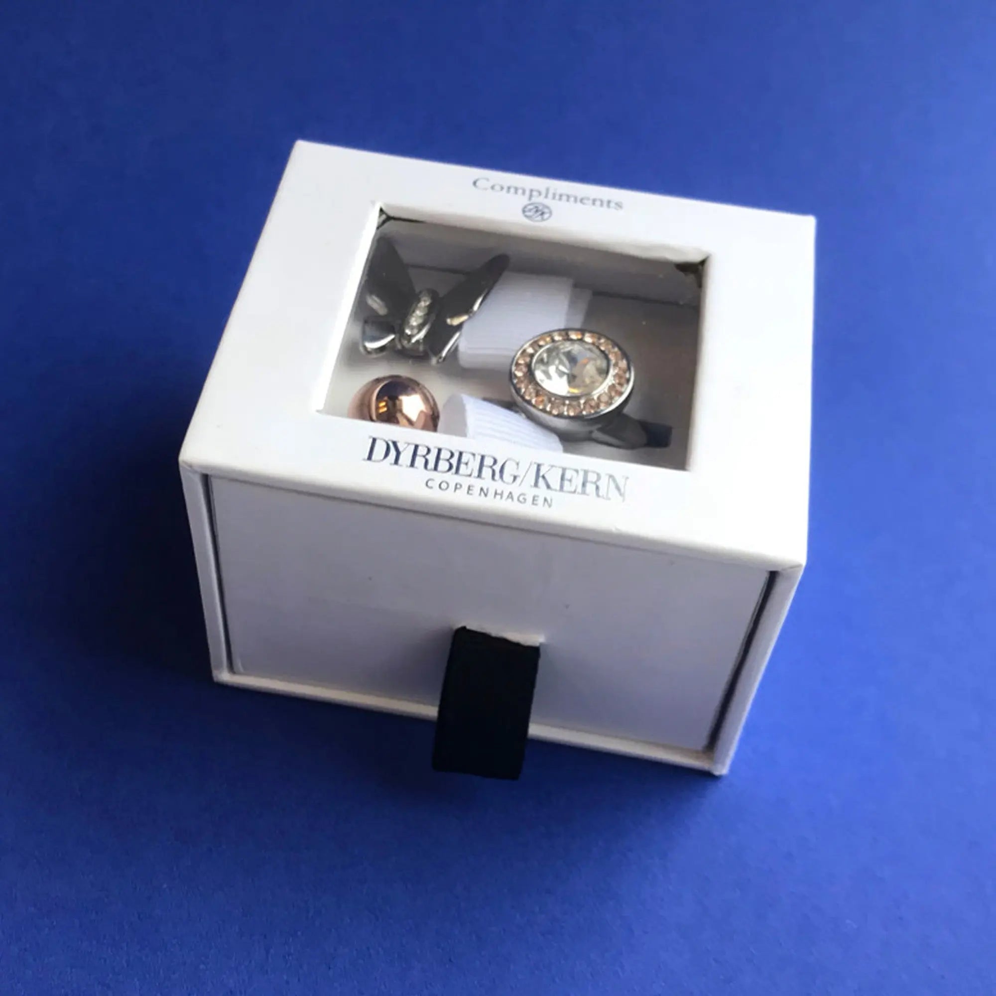 Compliments Ring Set: Shiny Silver Ring + Essence + Grace + Freedom - Dyrberg/Kern NZ