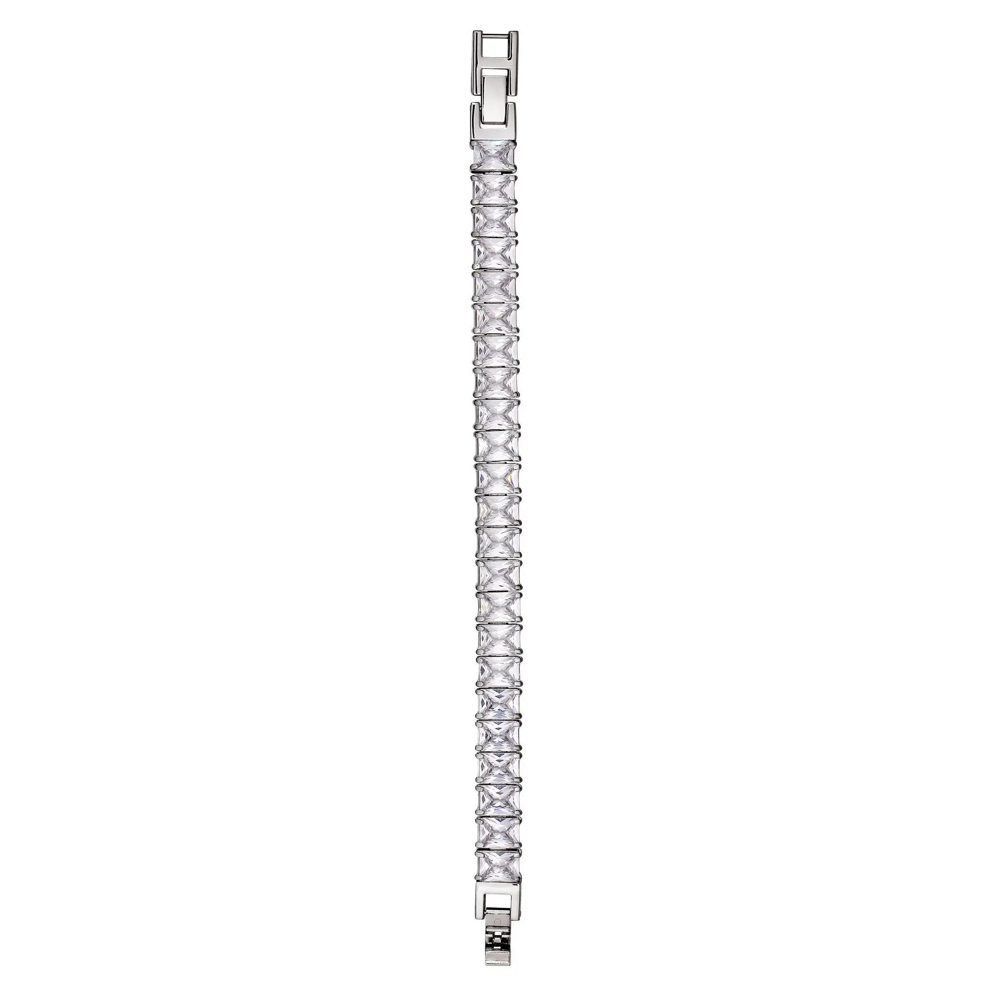 Conda Shiny Silver Tennis Bracelet - Dyrberg/Kern NZ